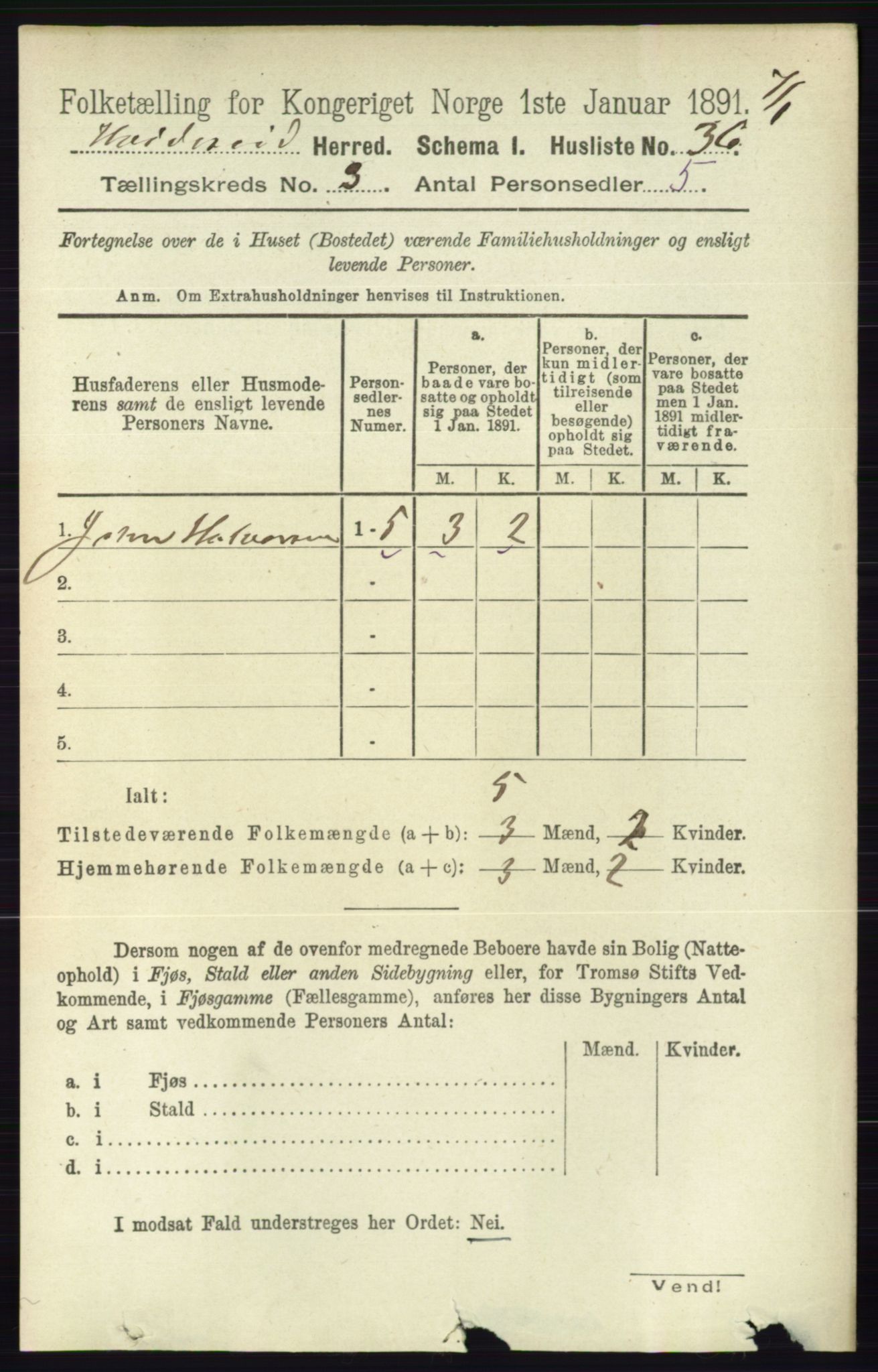 RA, 1891 census for 0829 Kviteseid, 1891, p. 499