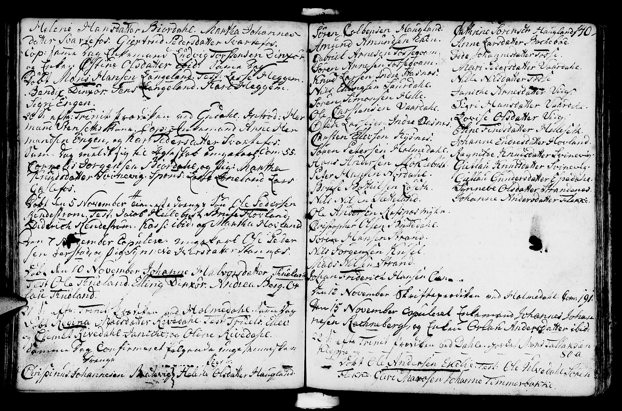 Fjaler sokneprestembete, AV/SAB-A-79801/H/Haa/Haaa/L0003: Parish register (official) no. A 3, 1799-1814, p. 140