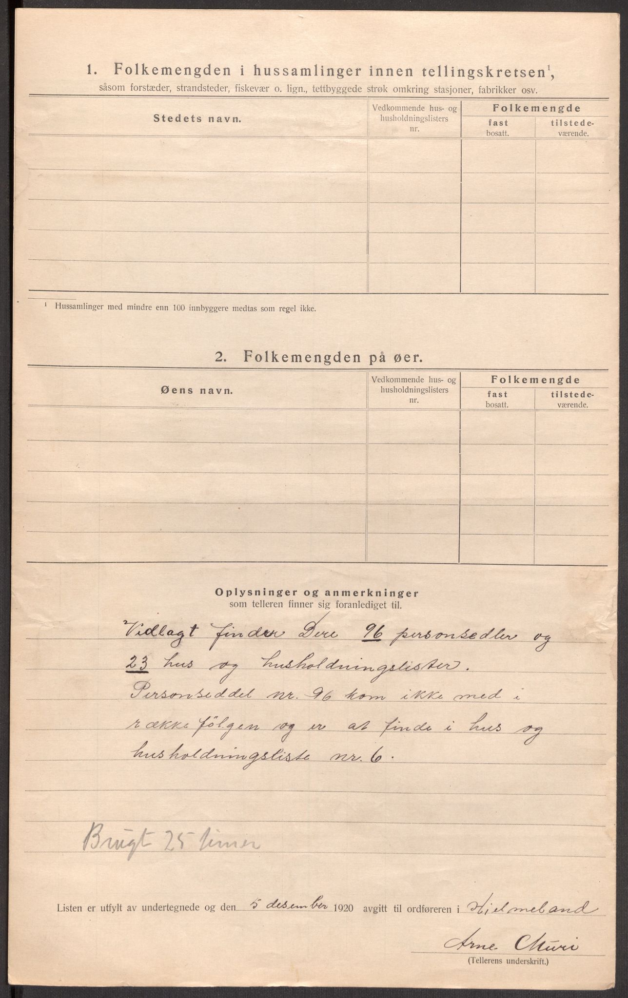 SAST, 1920 census for Hjelmeland, 1920, p. 37