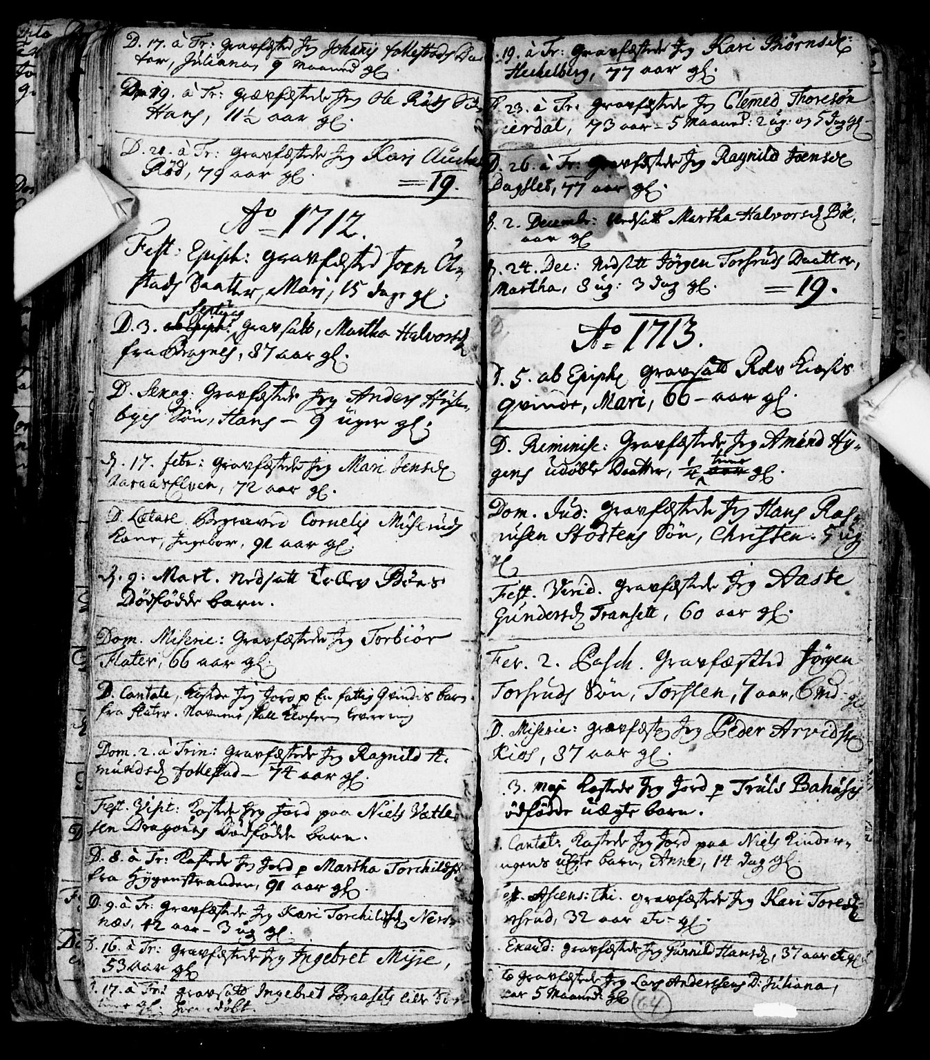 Røyken kirkebøker, AV/SAKO-A-241/F/Fa/L0001: Parish register (official) no. 1, 1701-1730, p. 64