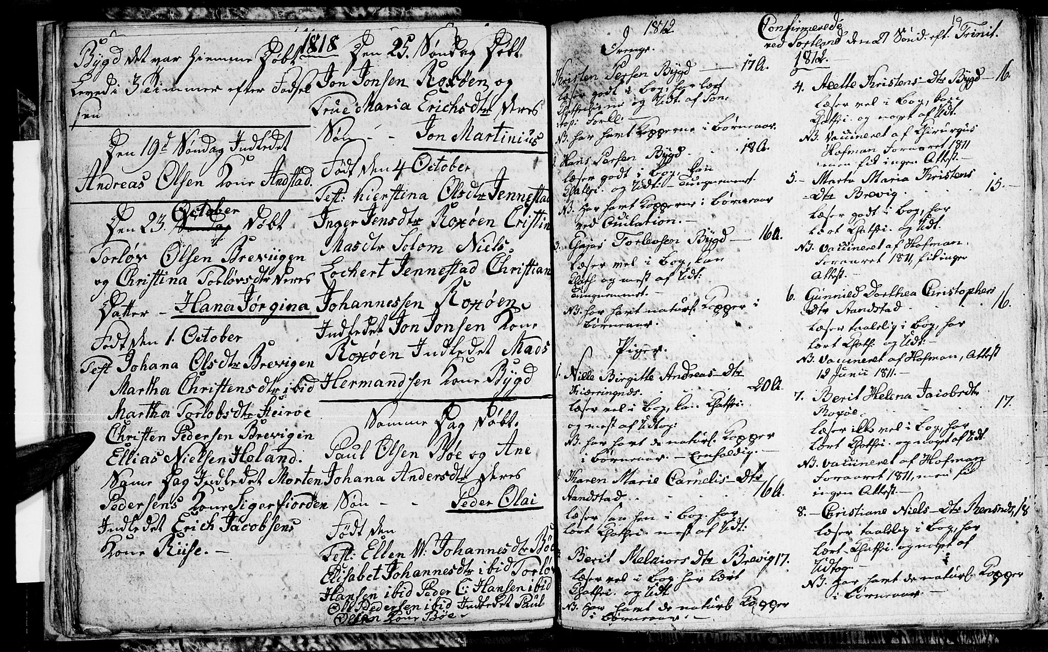 Ministerialprotokoller, klokkerbøker og fødselsregistre - Nordland, SAT/A-1459/895/L1368: Parish register (official) no. 895A03, 1812-1818, p. 19