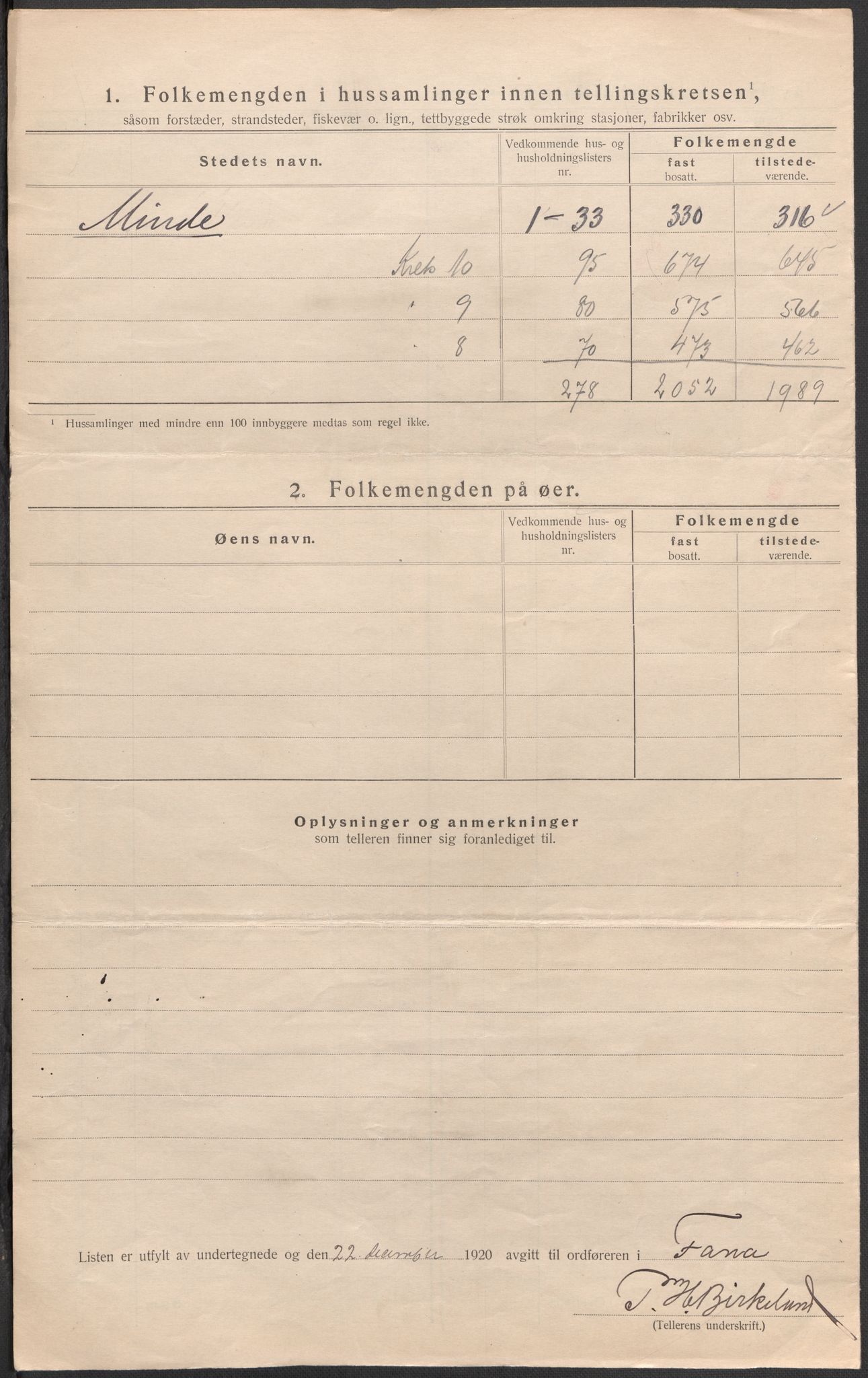 SAB, 1920 census for Fana, 1920, p. 52