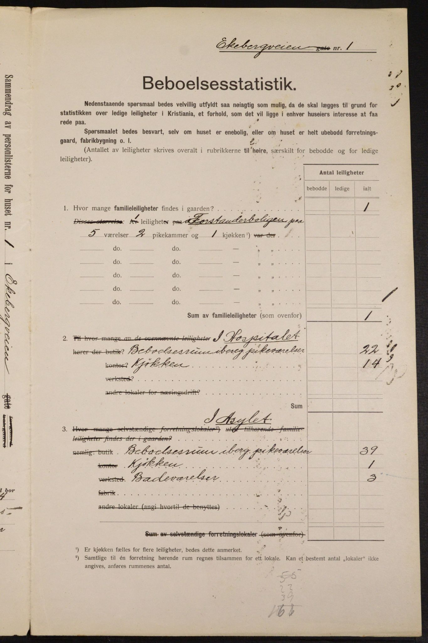 OBA, Municipal Census 1913 for Kristiania, 1913, p. 20201