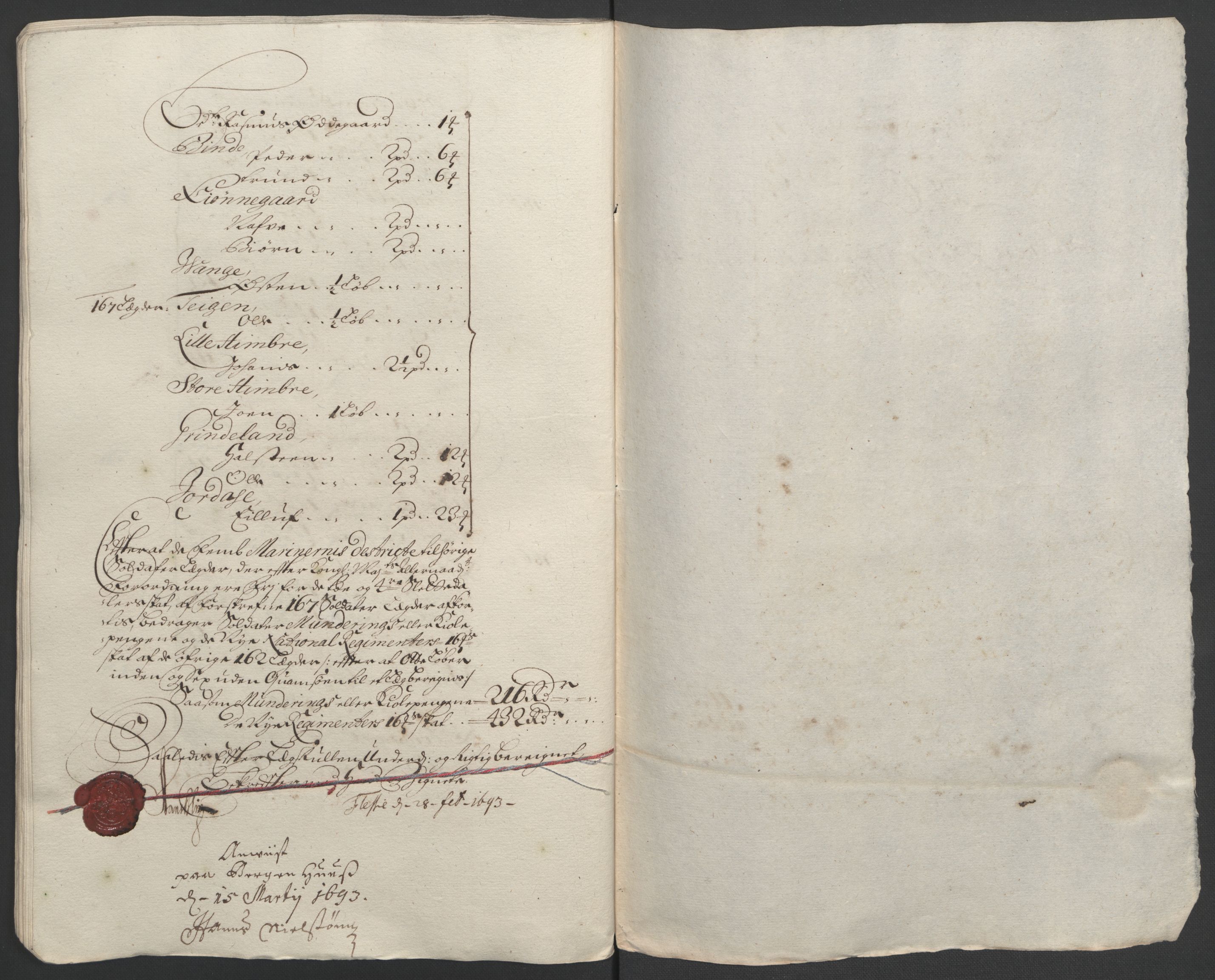 Rentekammeret inntil 1814, Reviderte regnskaper, Fogderegnskap, AV/RA-EA-4092/R52/L3306: Fogderegnskap Sogn, 1691-1692, p. 343