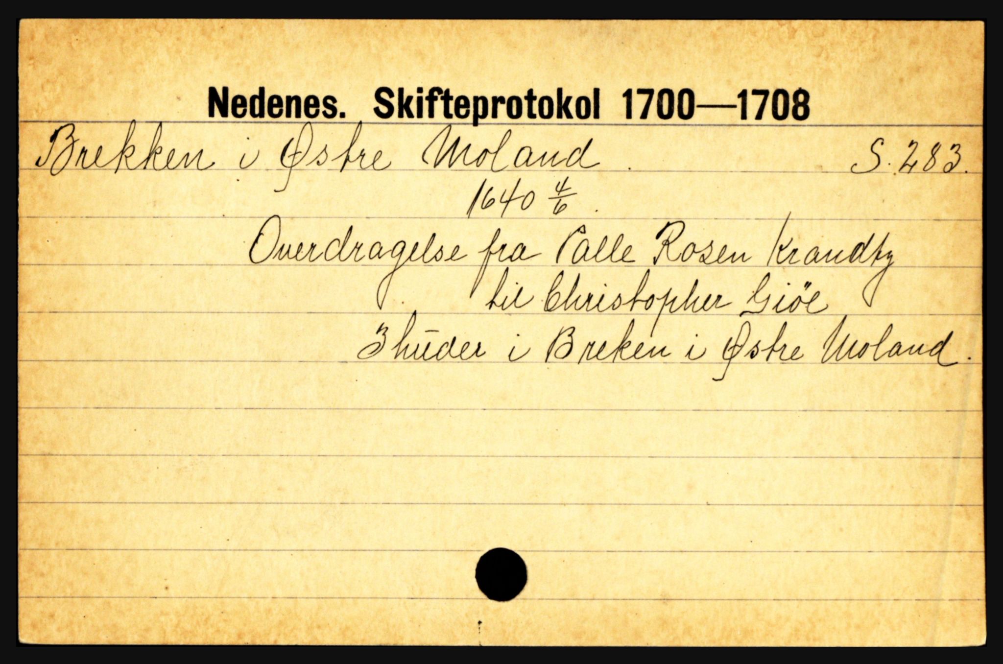 Nedenes sorenskriveri før 1824, AV/SAK-1221-0007/H, p. 3615