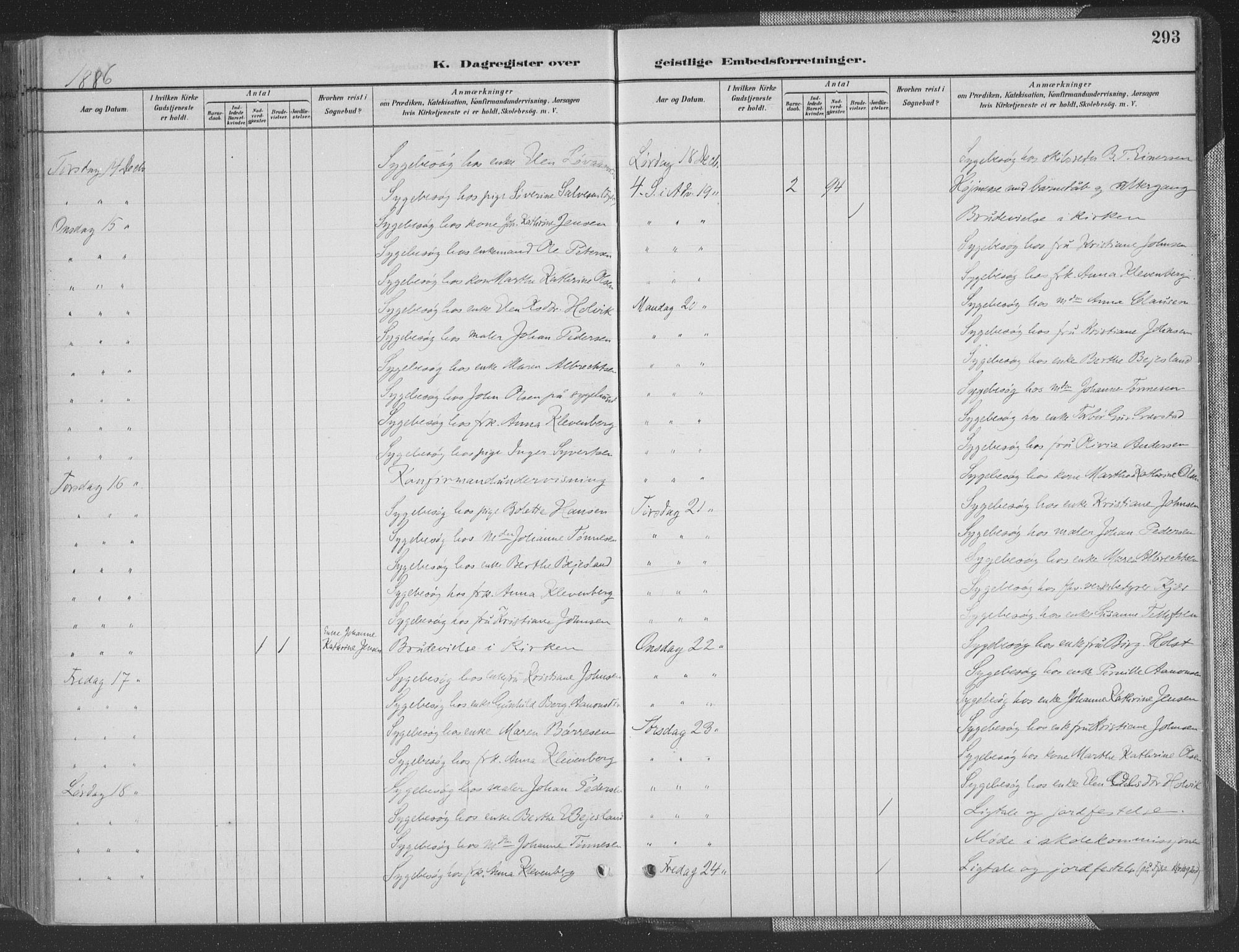 Grimstad sokneprestkontor, AV/SAK-1111-0017/F/Fa/L0004: Parish register (official) no. A 3, 1882-1910, p. 293