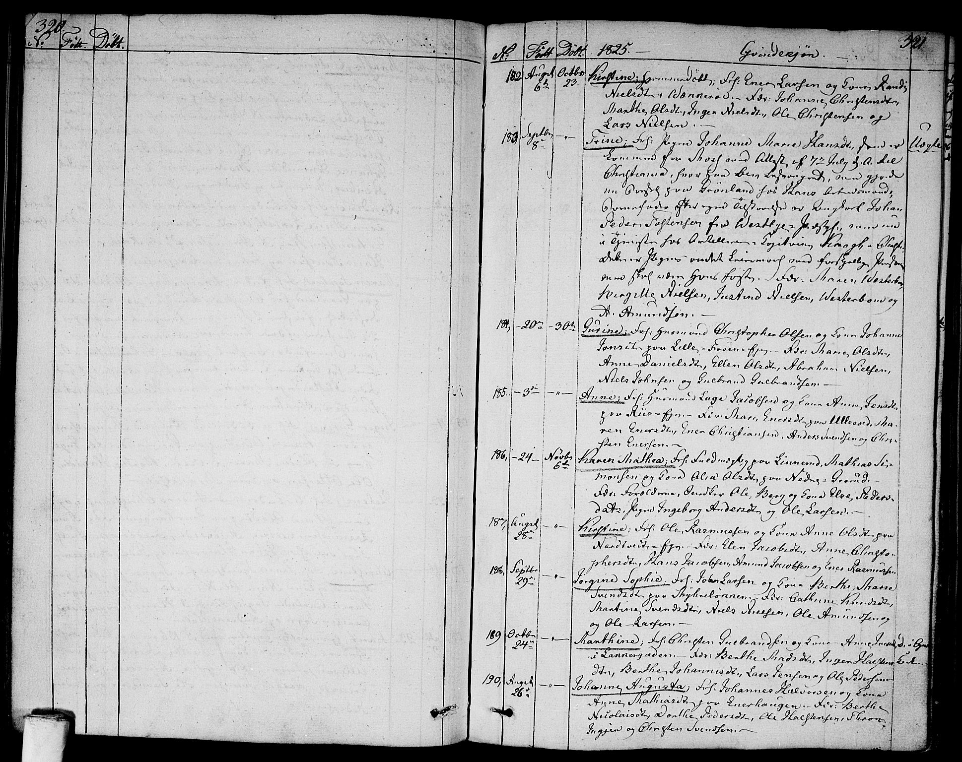 Aker prestekontor kirkebøker, AV/SAO-A-10861/F/L0012: Parish register (official) no. 12, 1819-1828, p. 320-321