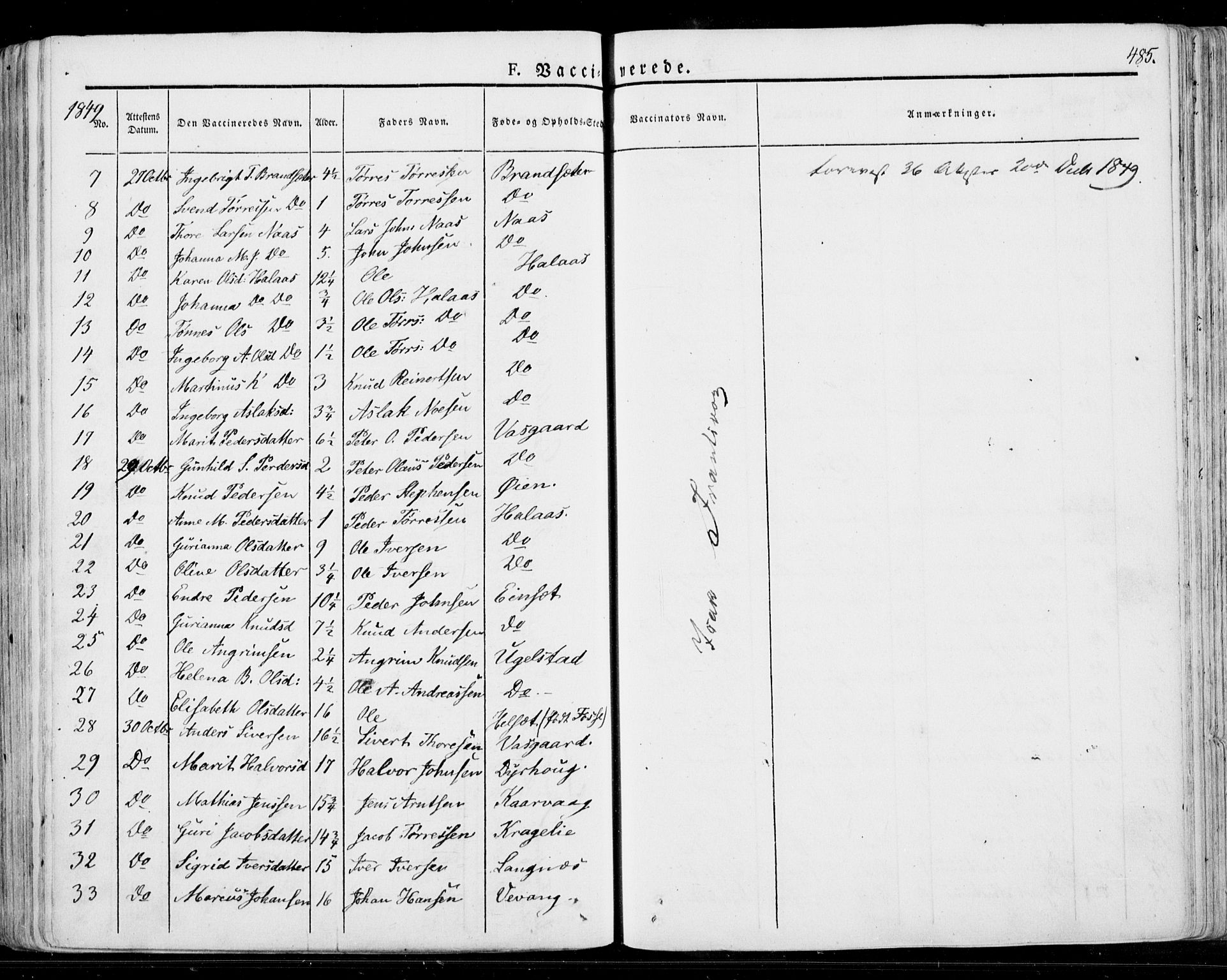 Ministerialprotokoller, klokkerbøker og fødselsregistre - Møre og Romsdal, AV/SAT-A-1454/568/L0803: Parish register (official) no. 568A10, 1830-1853, p. 485