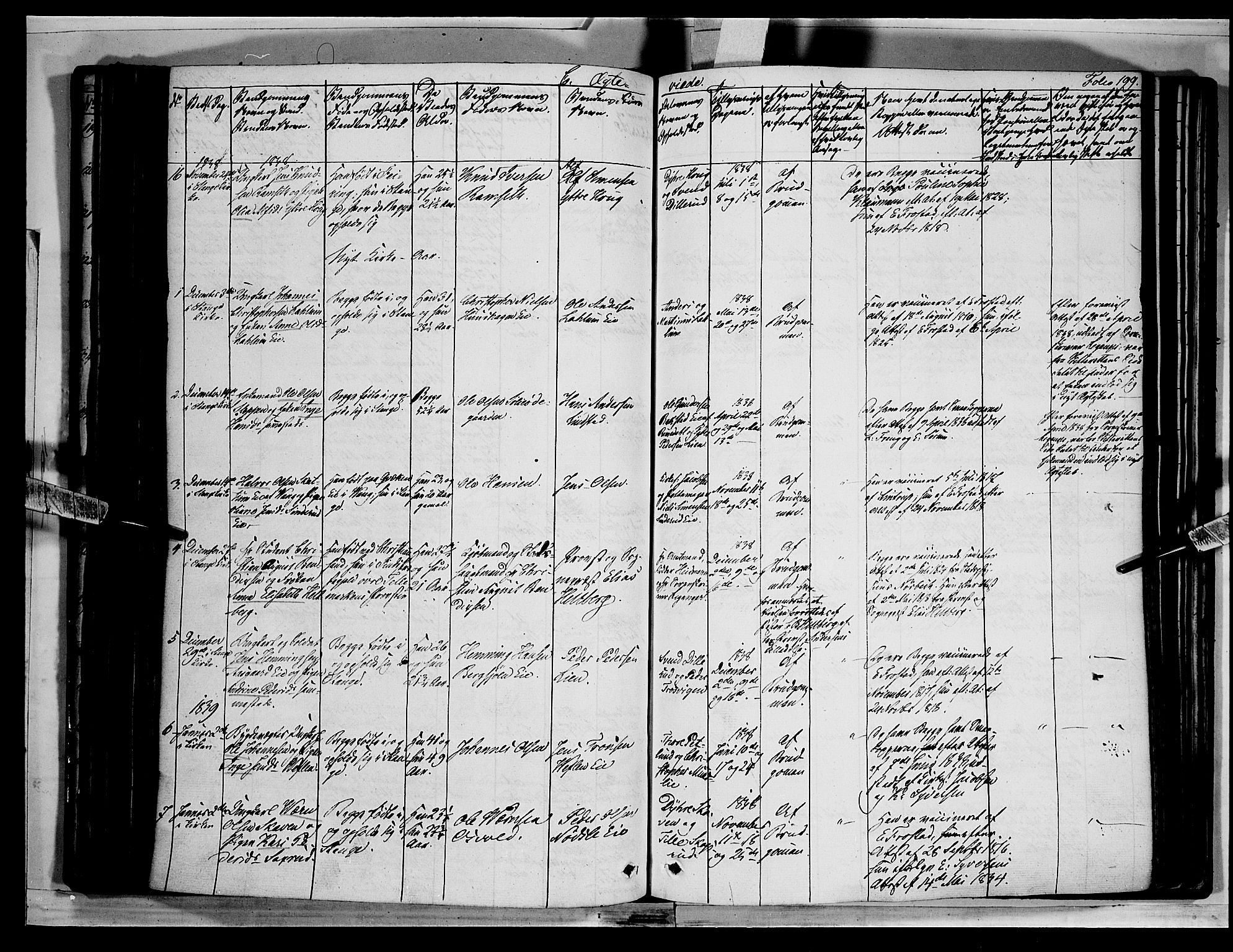Stange prestekontor, SAH/PREST-002/K/L0010: Parish register (official) no. 10, 1835-1845, p. 199