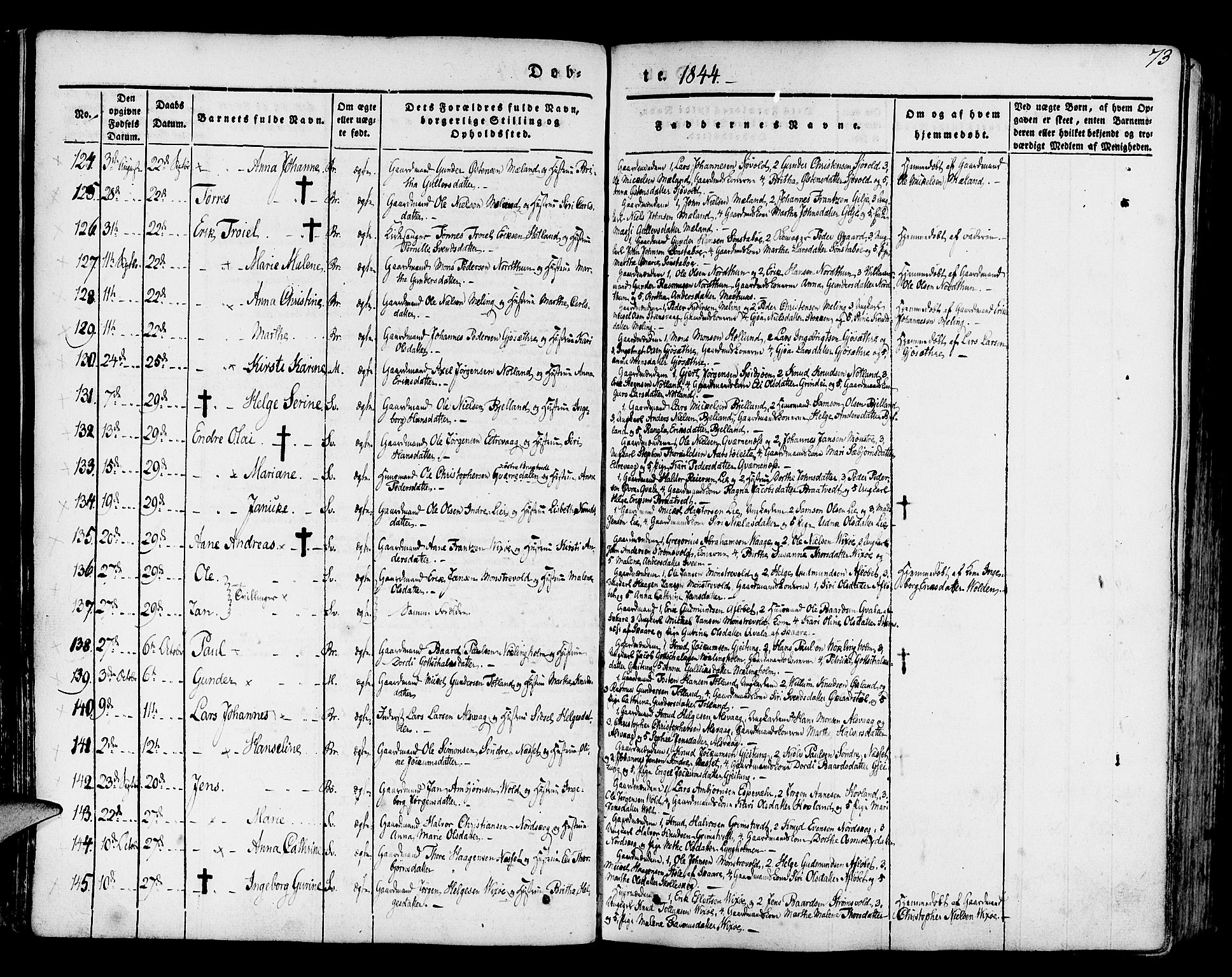 Finnås sokneprestembete, AV/SAB-A-99925/H/Ha/Haa/Haaa/L0006: Parish register (official) no. A 6, 1836-1850, p. 73