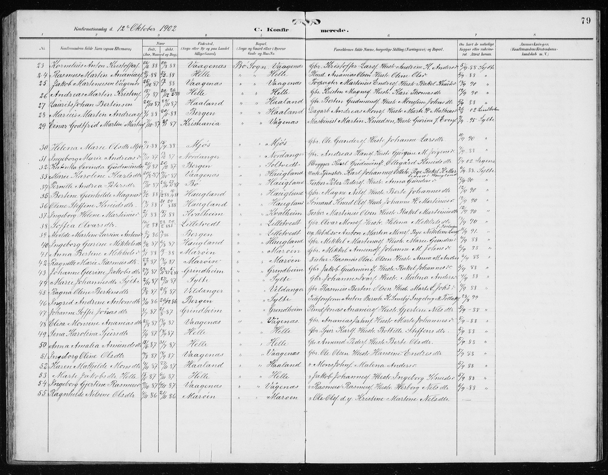 Manger sokneprestembete, AV/SAB-A-76801/H/Hab: Parish register (copy) no. B 3, 1891-1907, p. 79