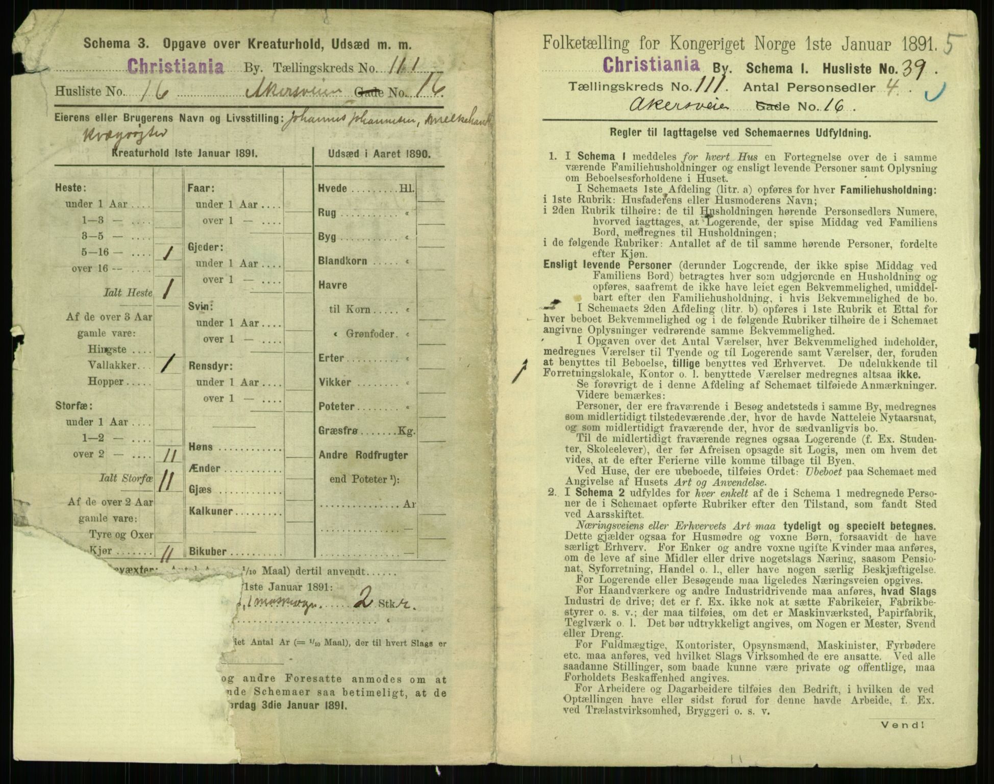 RA, 1891 census for 0301 Kristiania, 1891, p. 57914