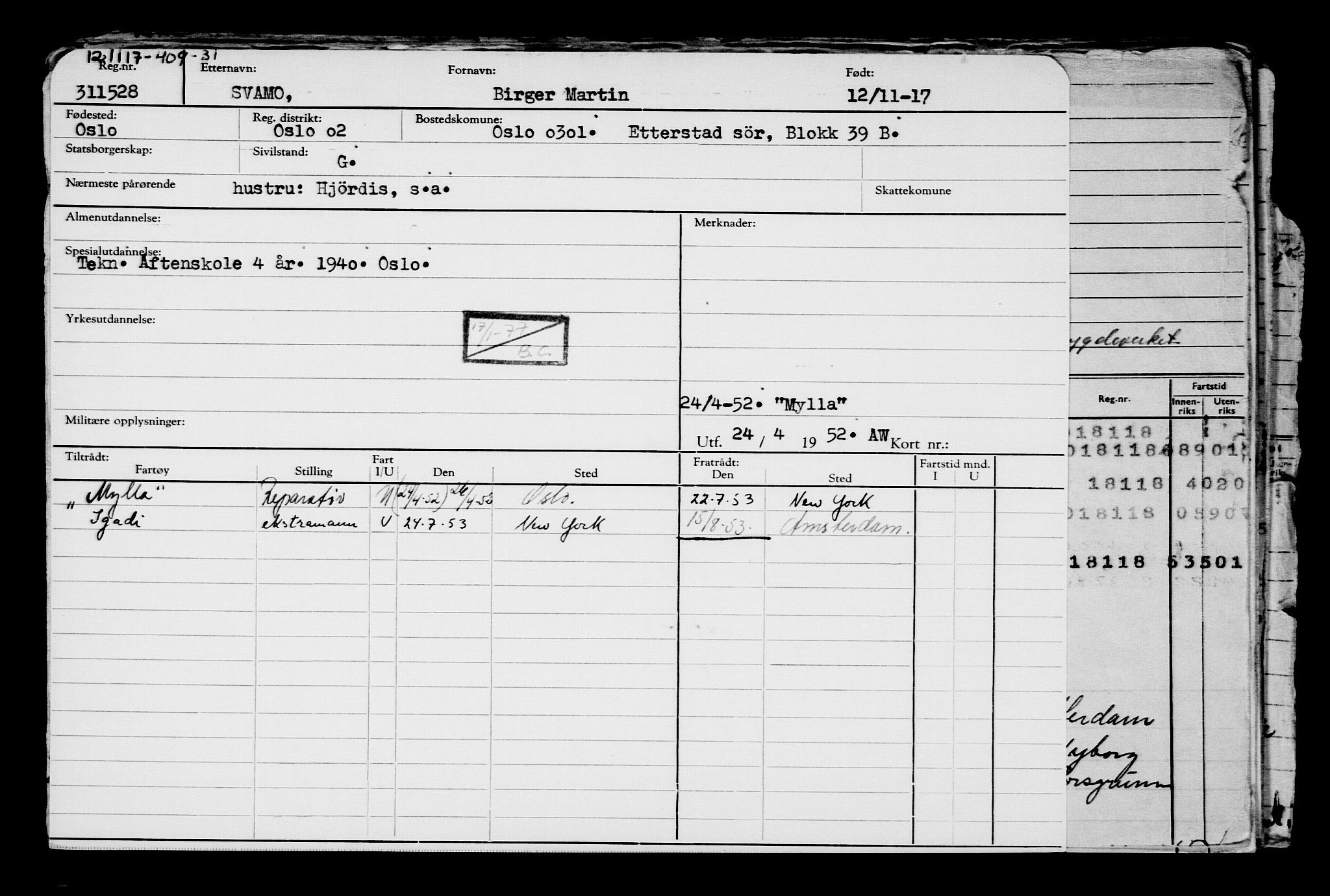 Direktoratet for sjømenn, AV/RA-S-3545/G/Gb/L0153: Hovedkort, 1917, p. 217