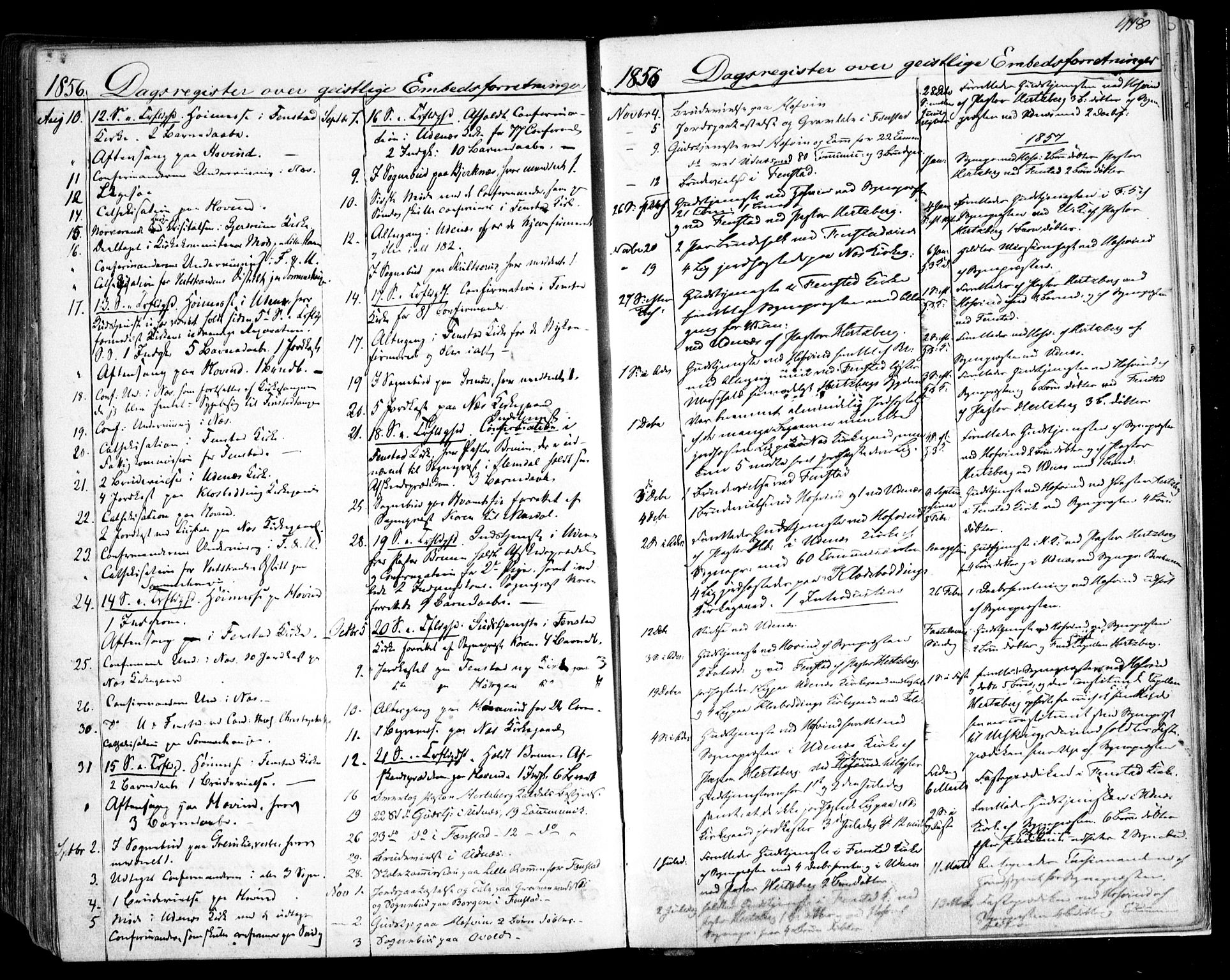 Nes prestekontor Kirkebøker, AV/SAO-A-10410/F/Fa/L0007: Parish register (official) no. I 7, 1846-1858, p. 418