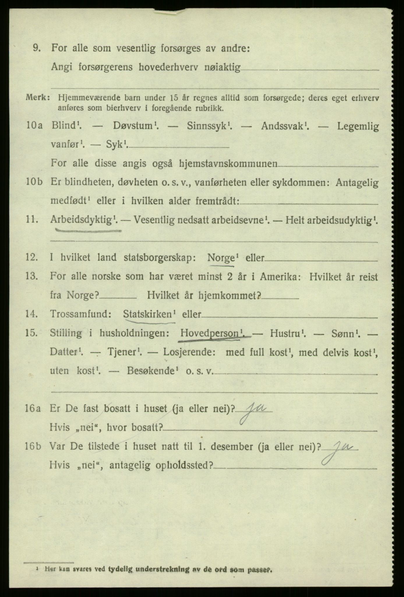 SAB, 1920 census for Fjaler, 1920, p. 3014