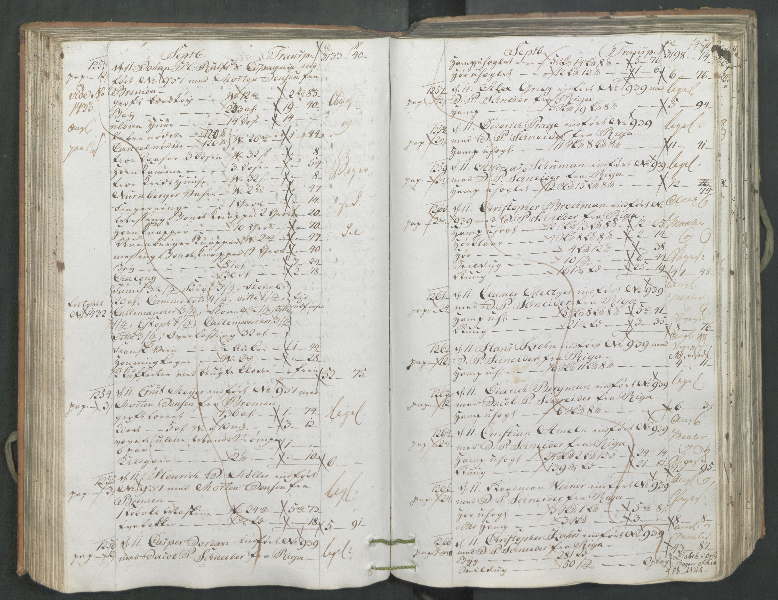 Generaltollkammeret, tollregnskaper, AV/RA-EA-5490/R26/L0222/0001: Tollregnskaper Bergen A / Inngående hovedtollbok, 1786, p. 144b-145a