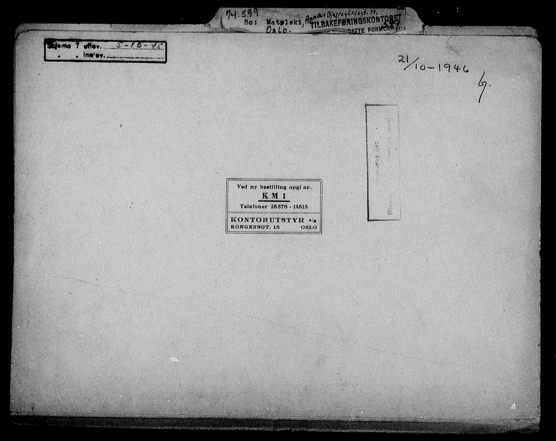 Justisdepartementet, Tilbakeføringskontoret for inndratte formuer, RA/S-1564/H/Hc/Hcc/L0962: --, 1945-1947, p. 861