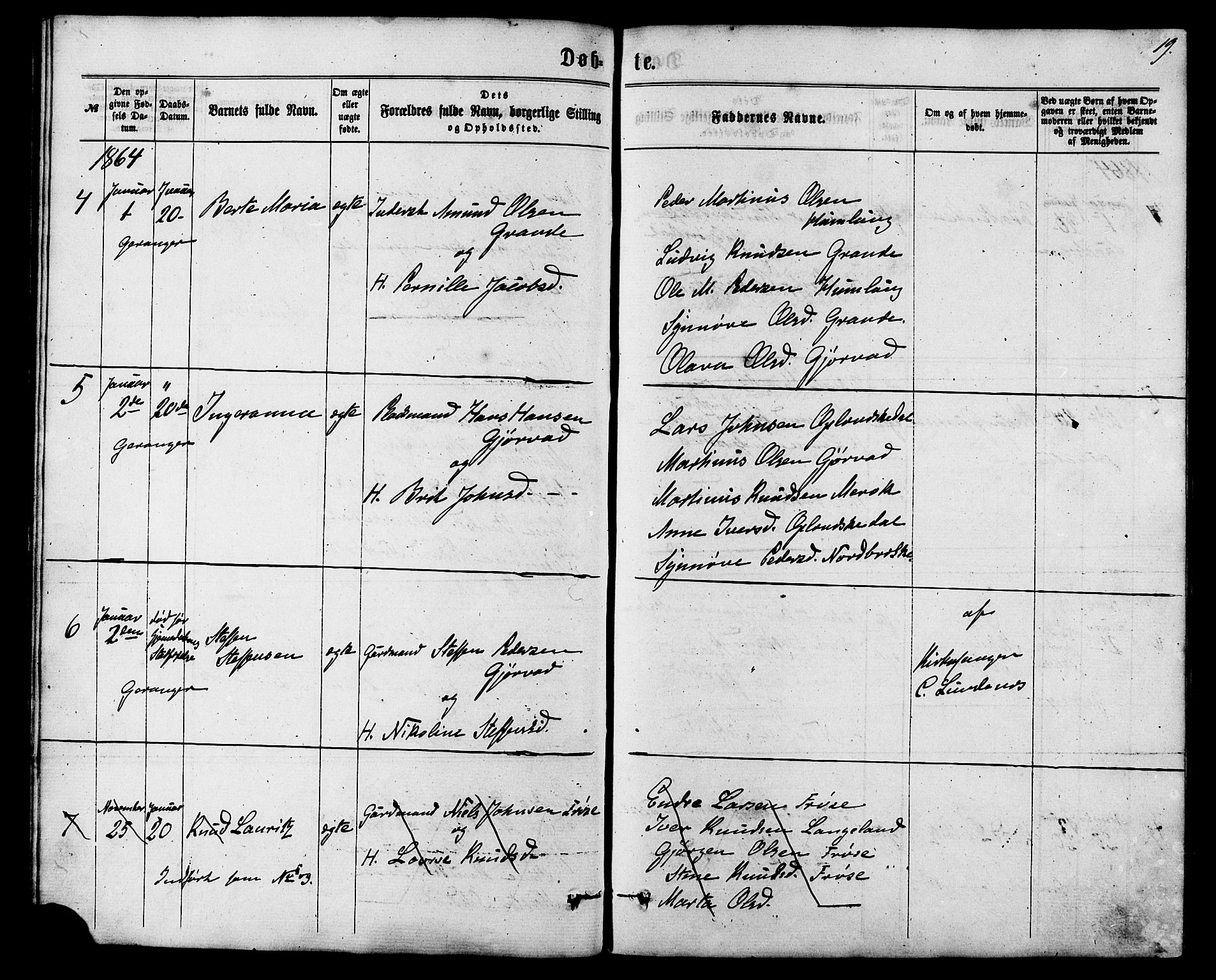 Ministerialprotokoller, klokkerbøker og fødselsregistre - Møre og Romsdal, AV/SAT-A-1454/517/L0226: Parish register (official) no. 517A06, 1862-1881, p. 19