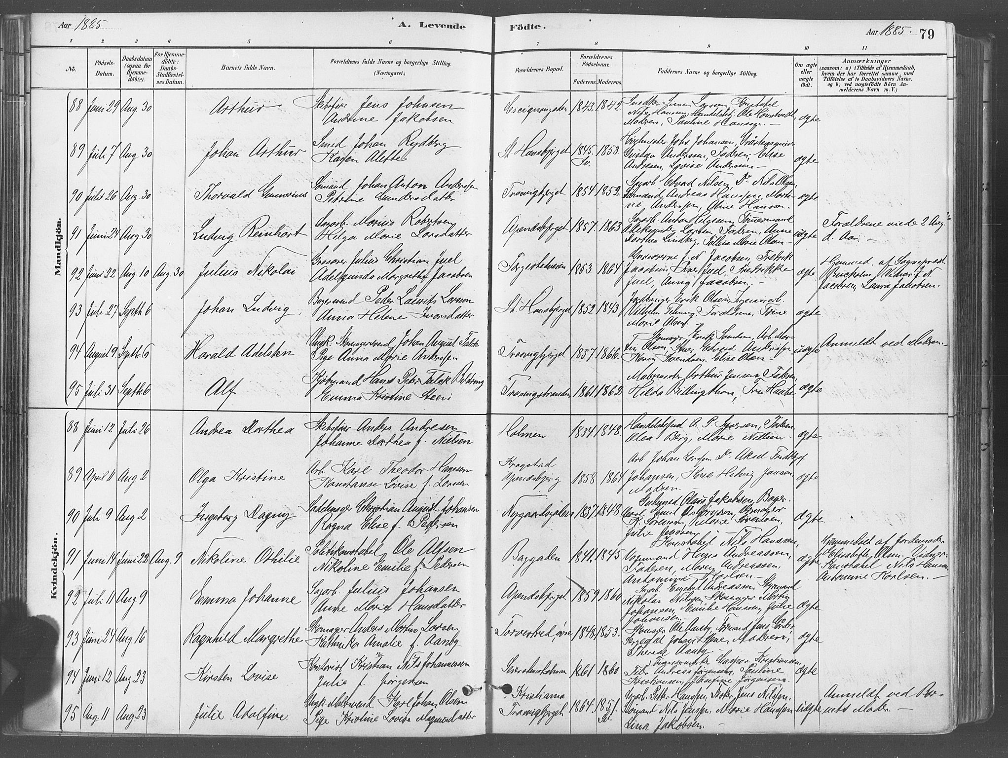 Fredrikstad domkirkes prestekontor Kirkebøker, AV/SAO-A-10906/G/Ga/L0003: Parish register (copy) no. 3, 1880-1900, p. 79
