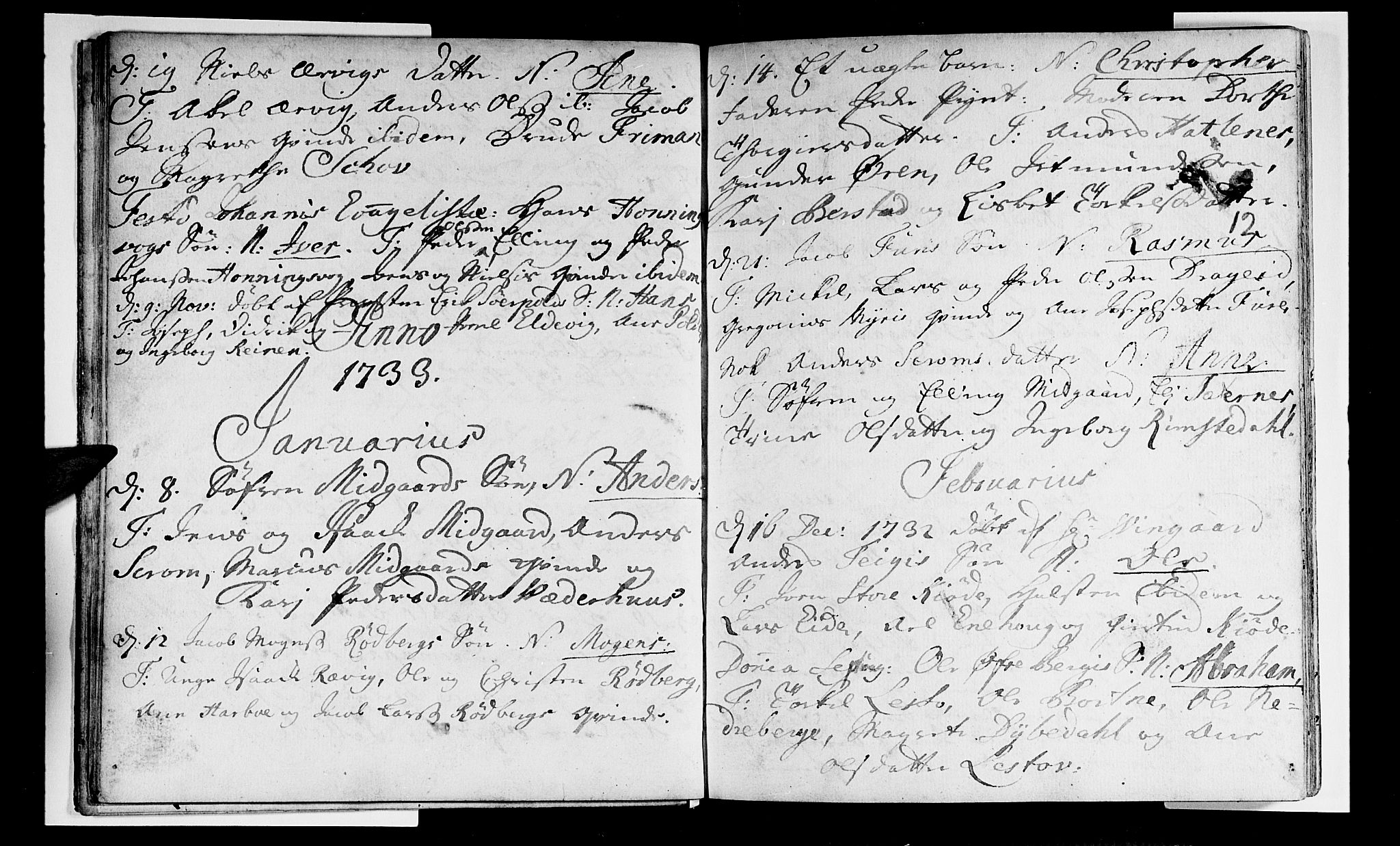 Selje sokneprestembete, AV/SAB-A-99938/H/Ha/Haa/Haaa: Parish register (official) no. A 3, 1731-1743, p. 12