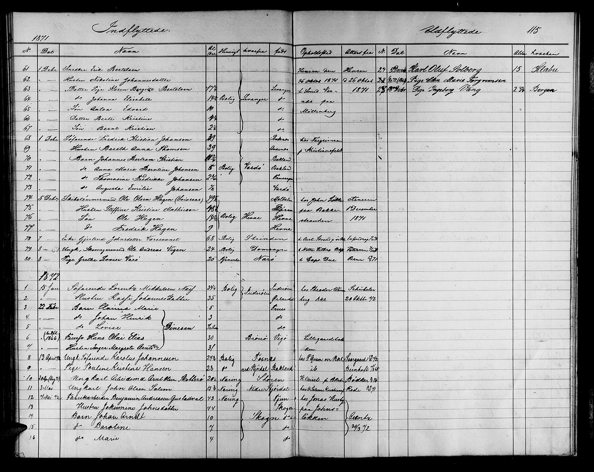 Ministerialprotokoller, klokkerbøker og fødselsregistre - Sør-Trøndelag, SAT/A-1456/604/L0221: Parish register (copy) no. 604C04, 1870-1885, p. 115