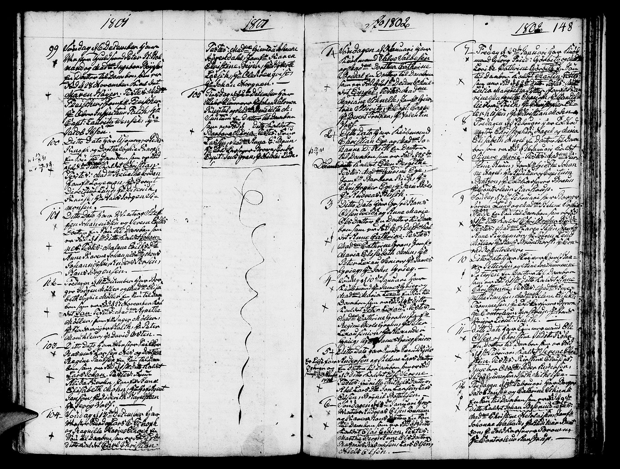 Nykirken Sokneprestembete, AV/SAB-A-77101/H/Haa/L0005: Parish register (official) no. A 5, 1775-1808, p. 148