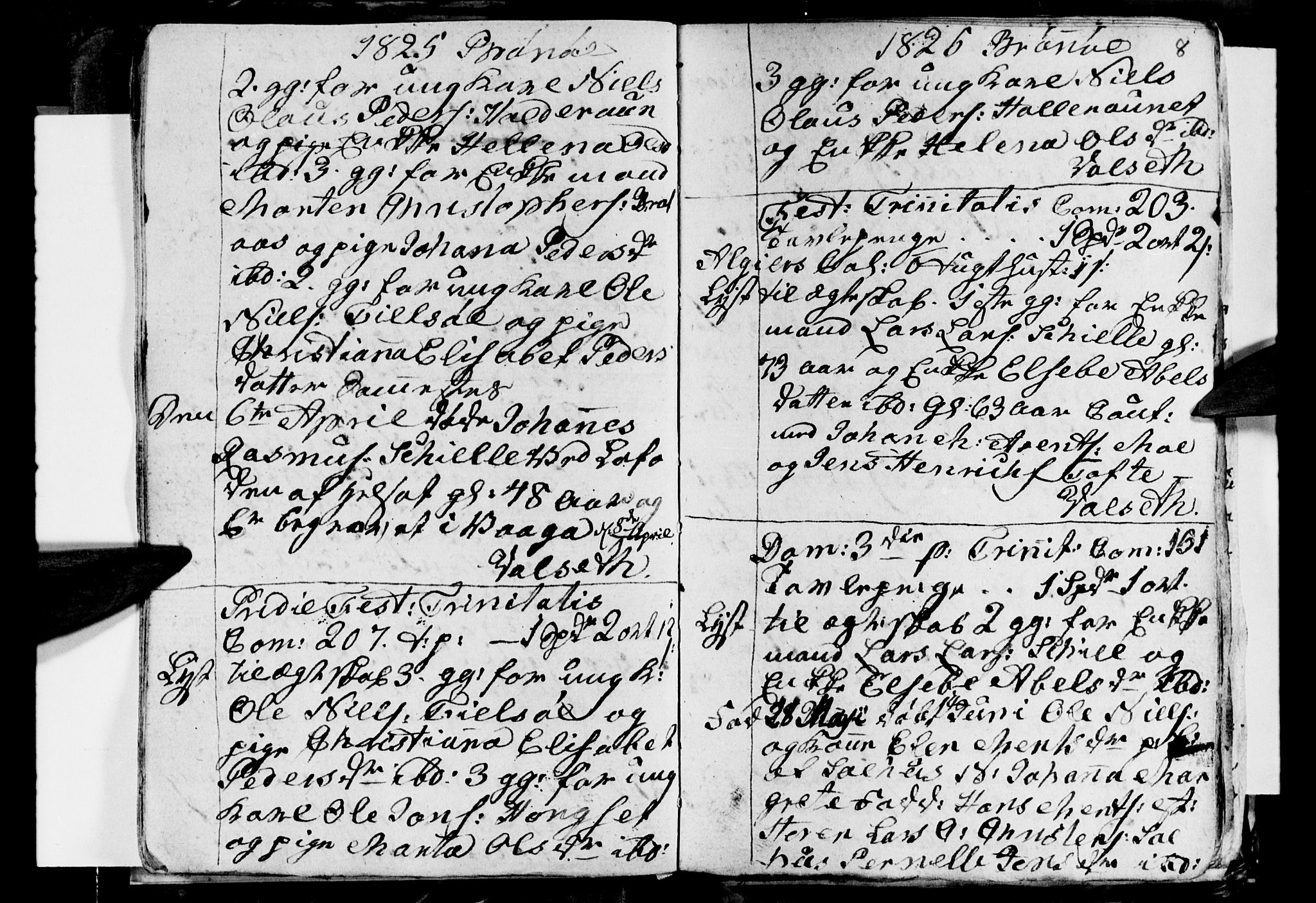 Ministerialprotokoller, klokkerbøker og fødselsregistre - Nordland, AV/SAT-A-1459/813/L0210: Parish register (copy) no. 813C02, 1825-1836, p. 8