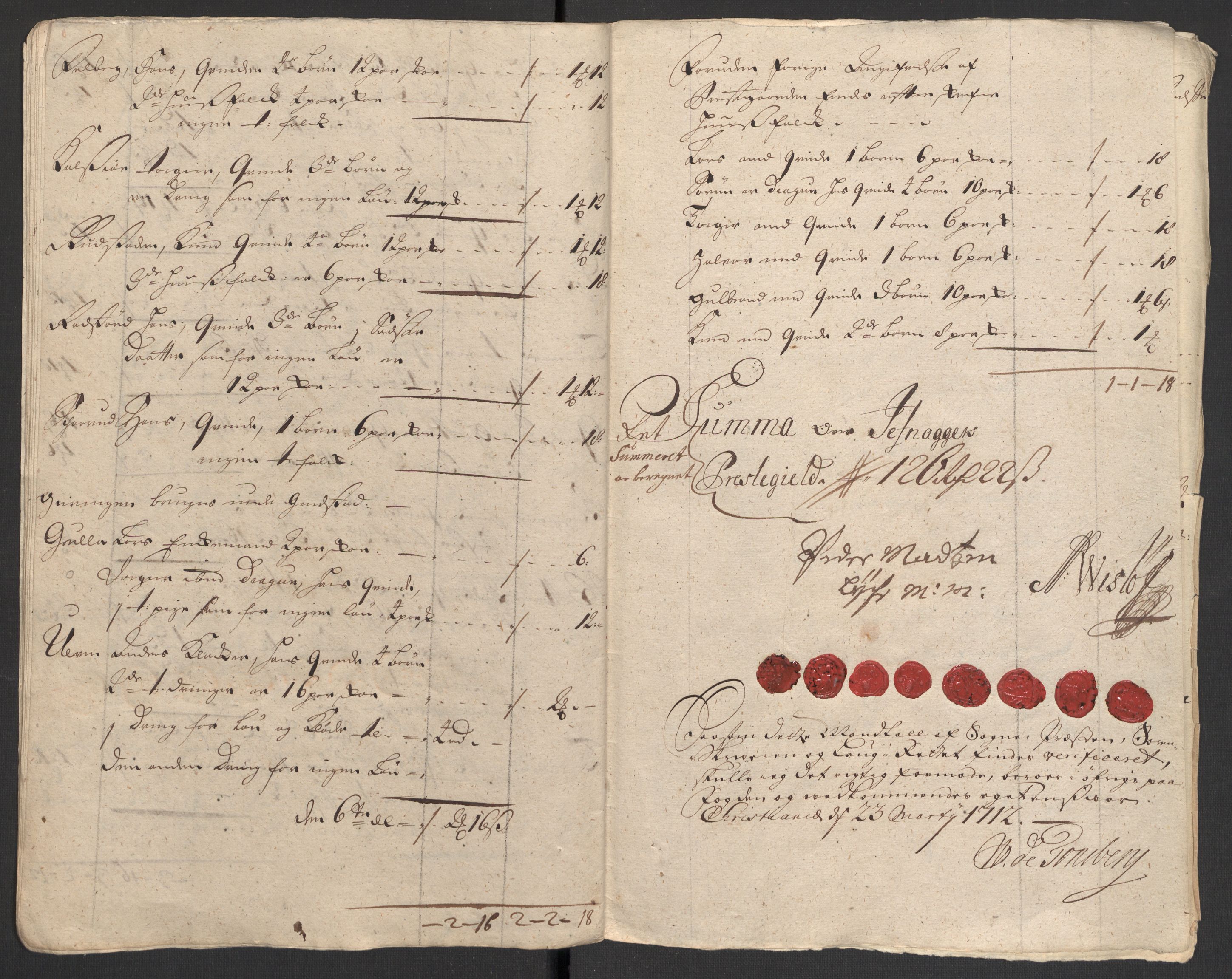 Rentekammeret inntil 1814, Reviderte regnskaper, Fogderegnskap, RA/EA-4092/R18/L1308: Fogderegnskap Hadeland, Toten og Valdres, 1711, p. 289