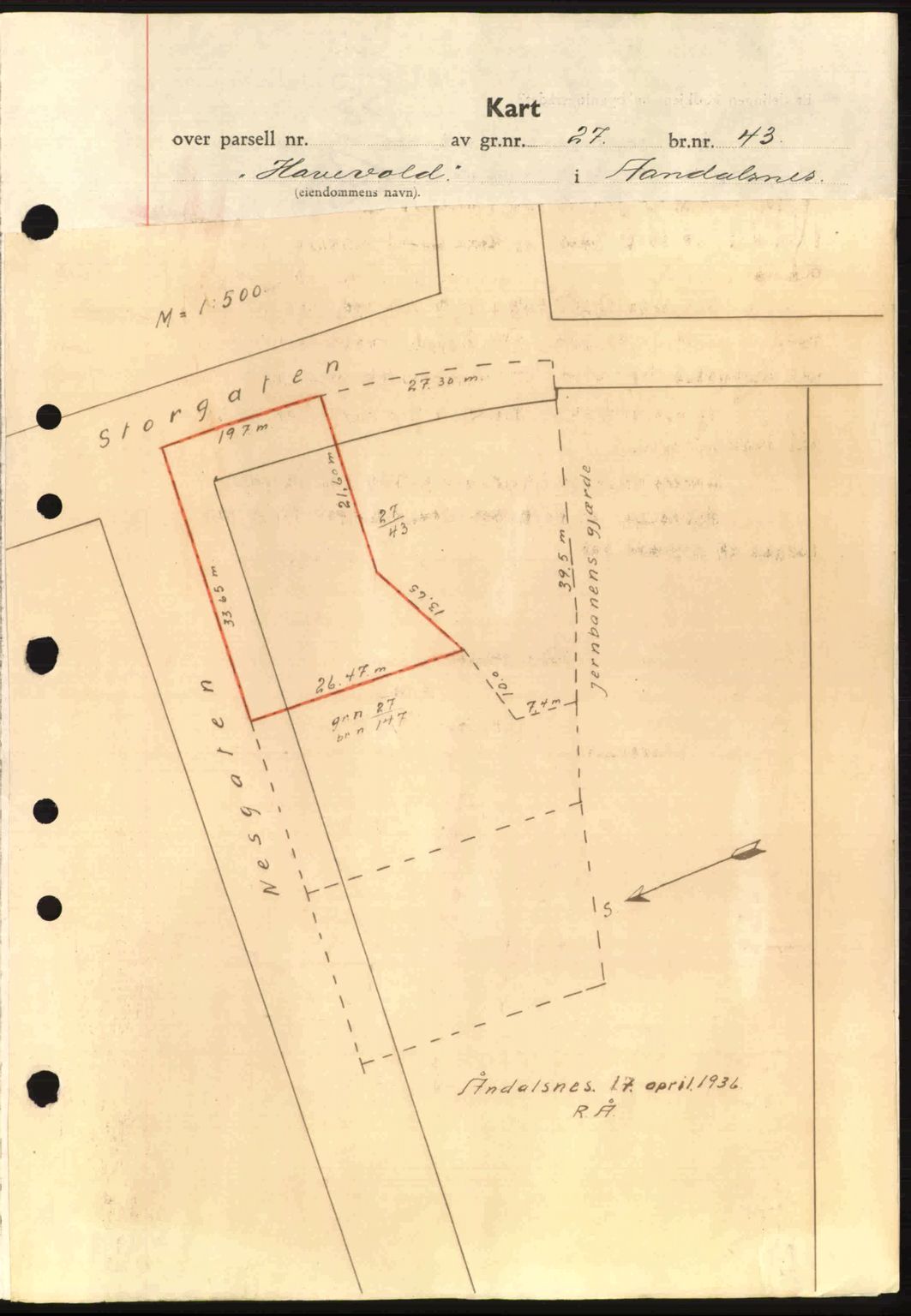 Romsdal sorenskriveri, AV/SAT-A-4149/1/2/2C: Mortgage book no. A1, 1936-1936, Diary no: : 1581/1936