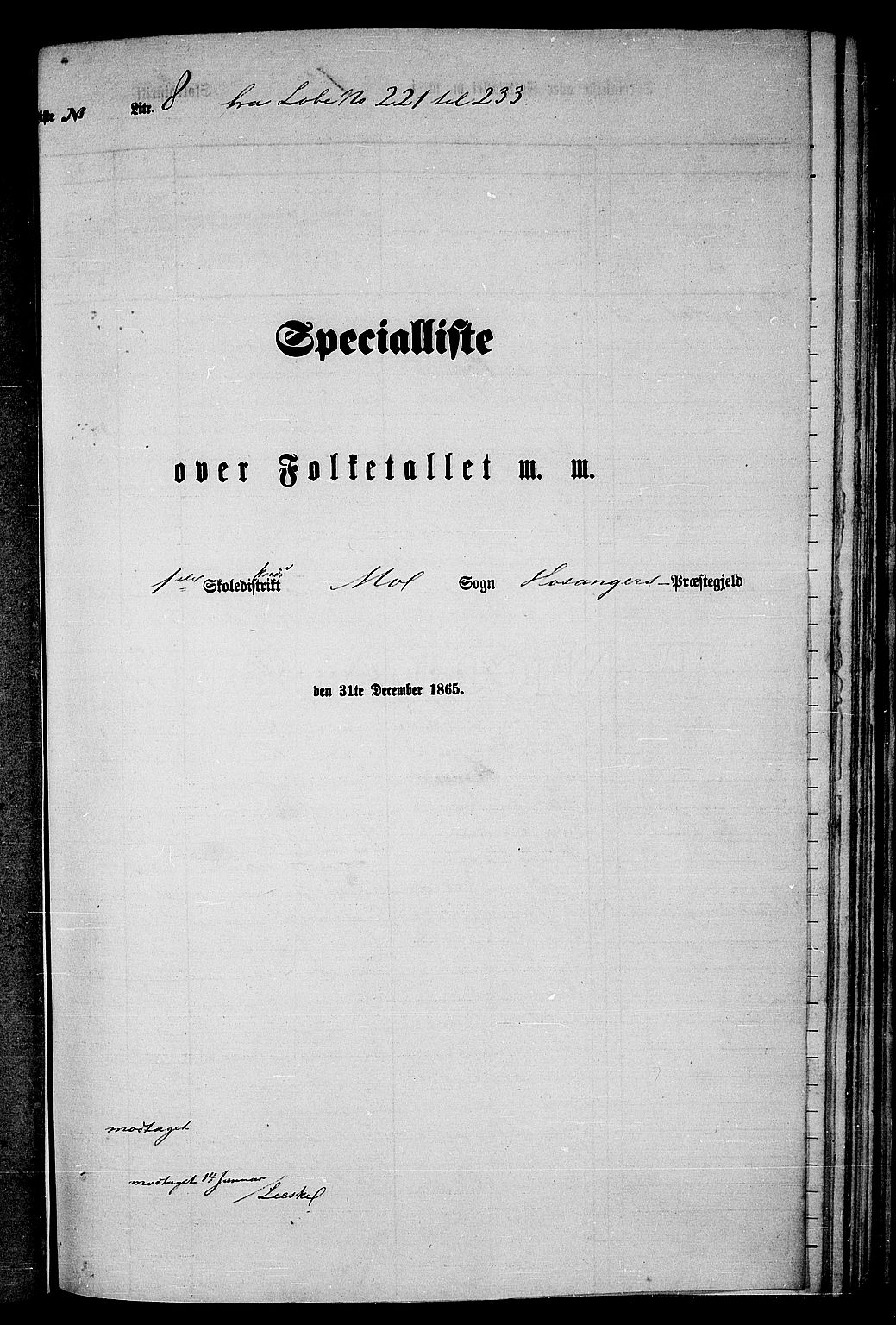 RA, 1865 census for Hosanger, 1865, p. 119