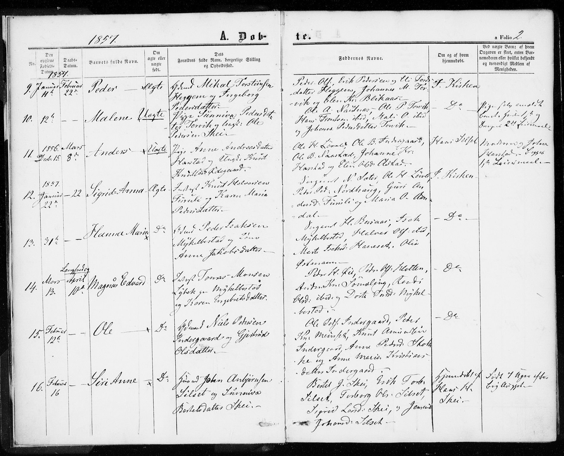 Ministerialprotokoller, klokkerbøker og fødselsregistre - Møre og Romsdal, AV/SAT-A-1454/584/L0965: Parish register (official) no. 584A05, 1857-1868, p. 2