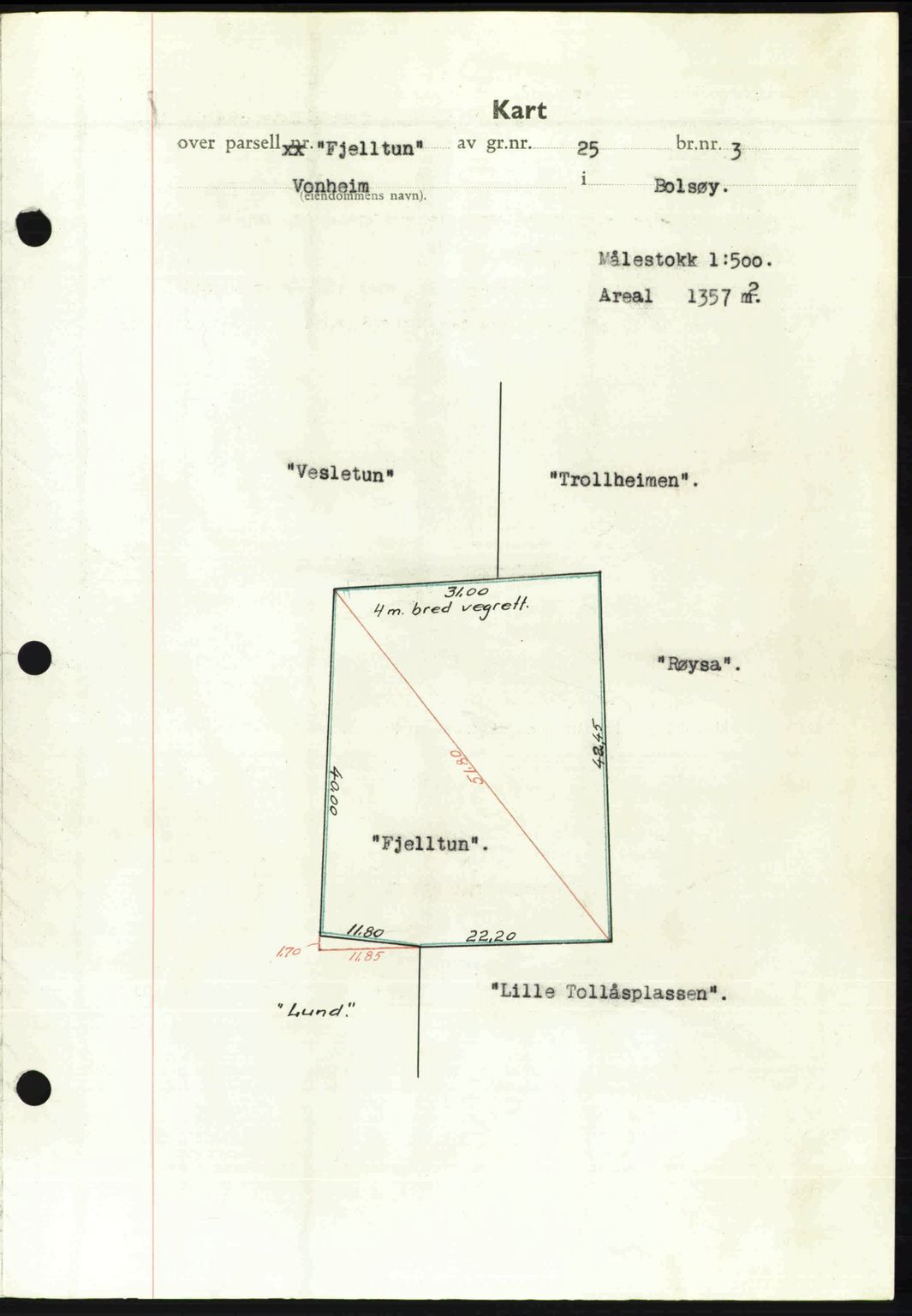 Romsdal sorenskriveri, AV/SAT-A-4149/1/2/2C: Mortgage book no. A26, 1948-1948, Diary no: : 1421/1948