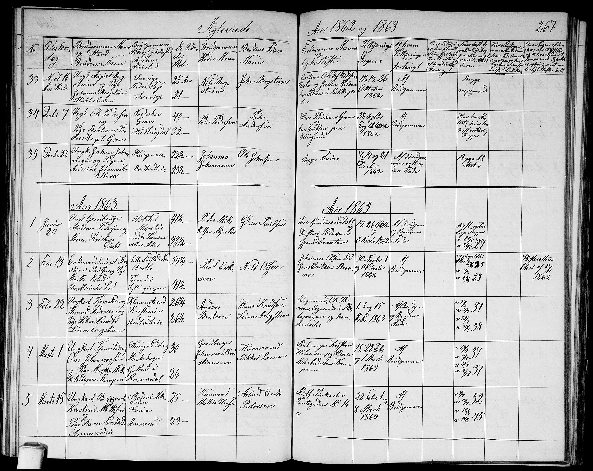 Østre Aker prestekontor Kirkebøker, SAO/A-10840/G/Ga/L0002: Parish register (copy) no. I 2, 1861-1867, p. 267