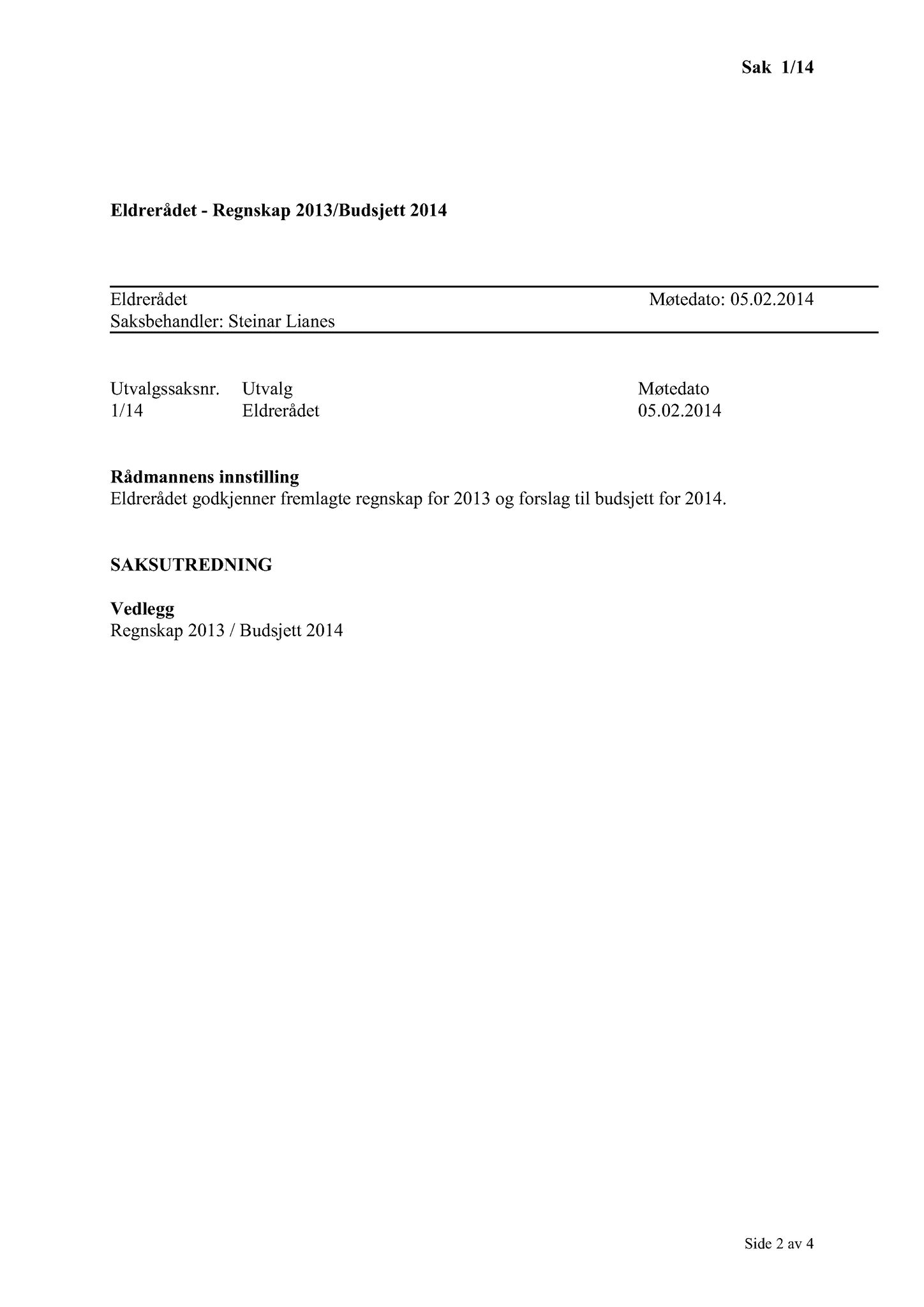 Klæbu Kommune, TRKO/KK/07-ER/L004: Eldrerådet - Møtedokumenter, 2014, p. 3