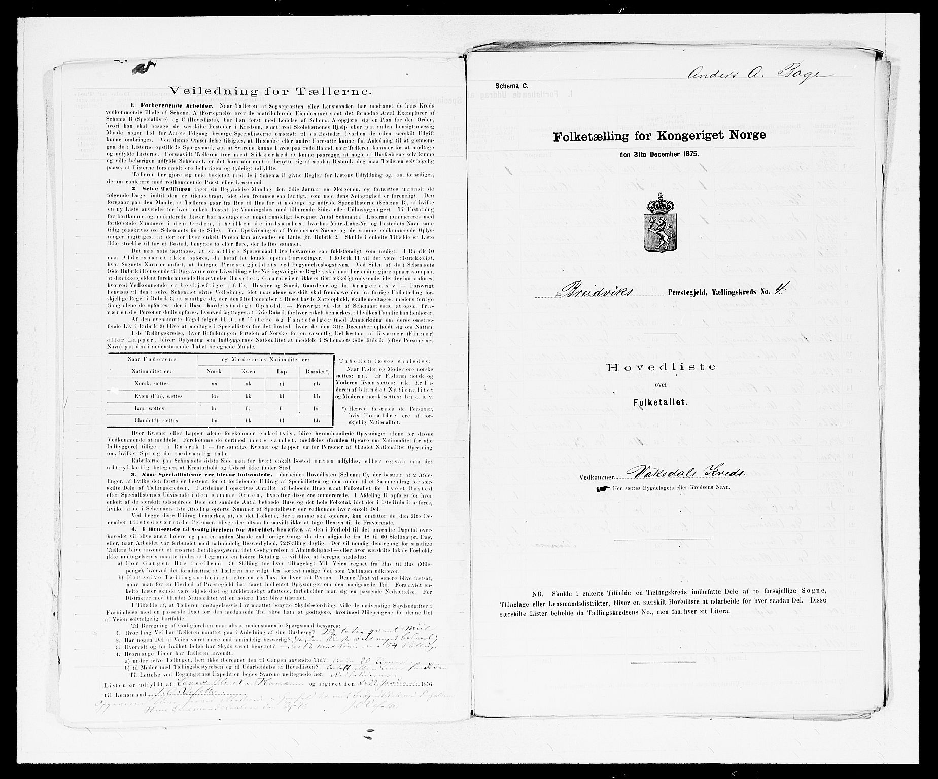 SAB, 1875 census for 1251P Bruvik, 1875, p. 9