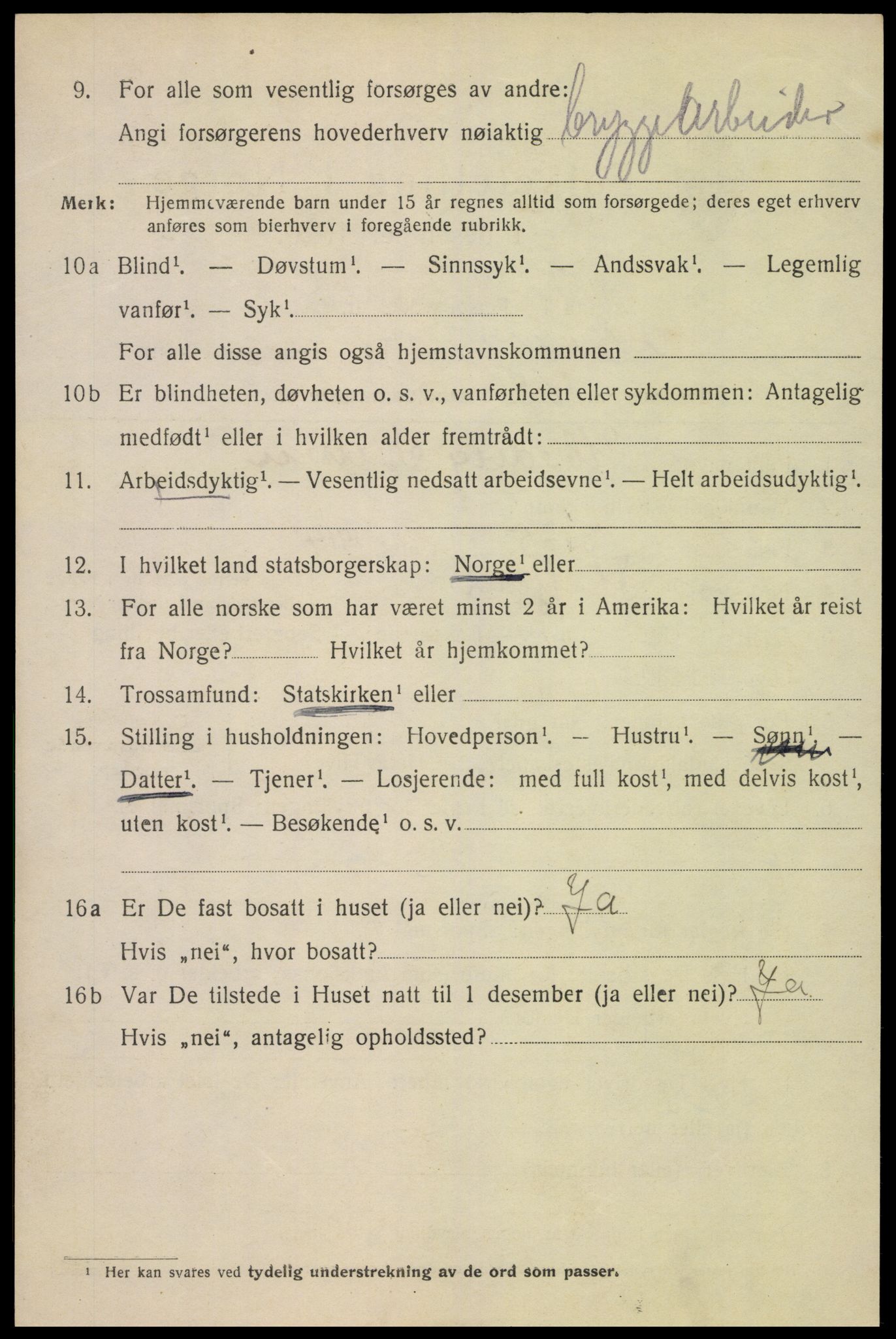 SAK, 1920 census for Flekkefjord, 1920, p. 5799