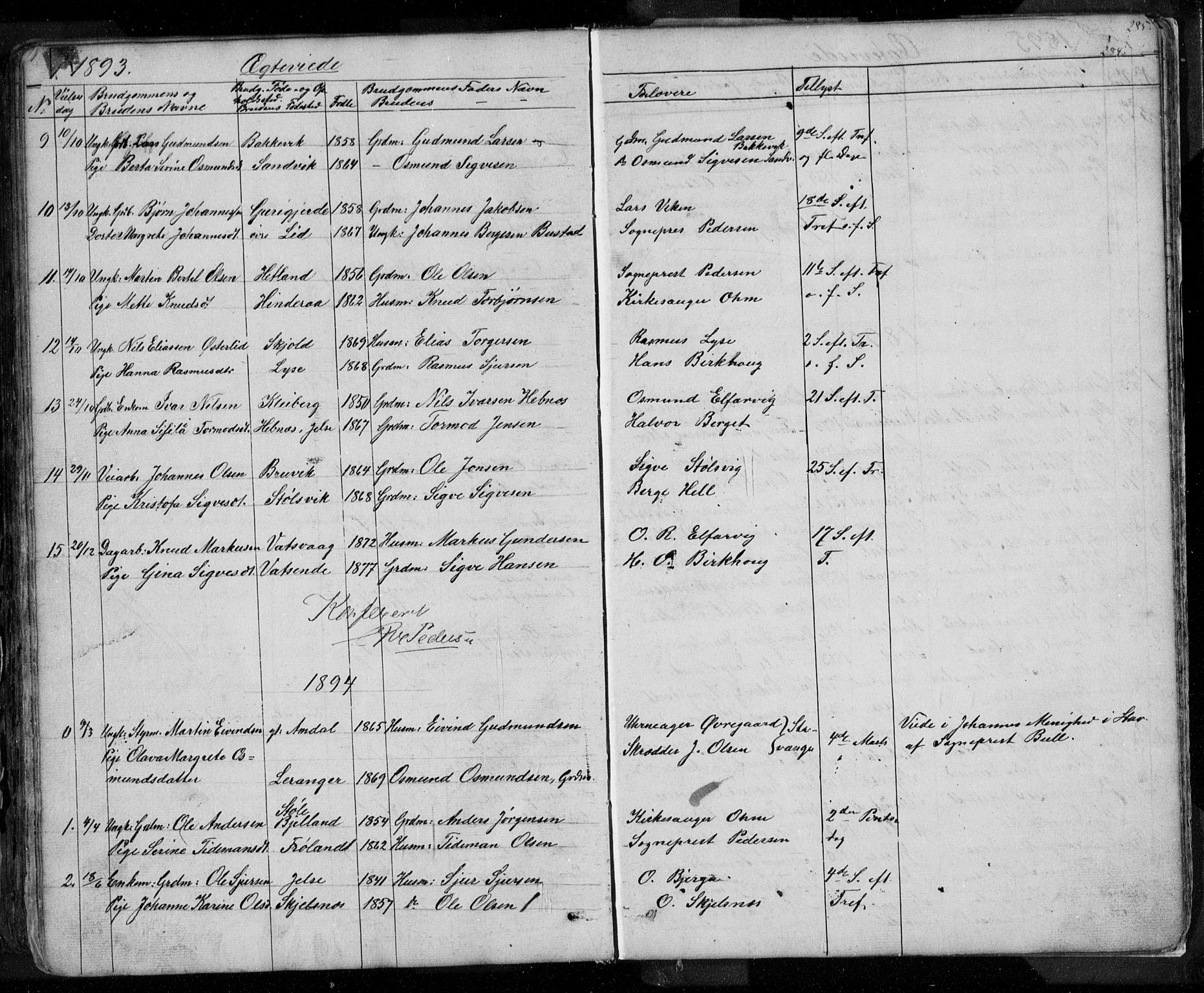 Nedstrand sokneprestkontor, SAST/A-101841/01/V: Parish register (copy) no. B 3, 1848-1933, p. 284
