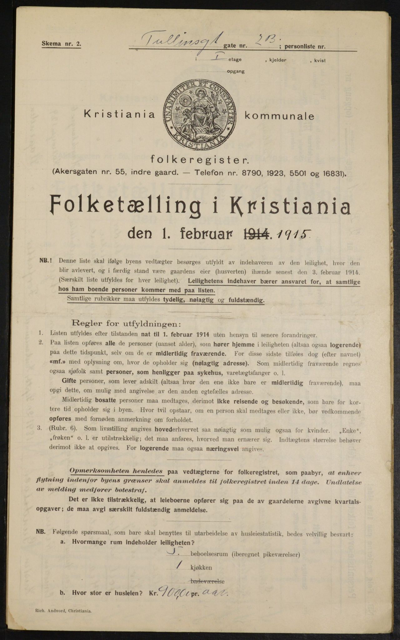 OBA, Municipal Census 1915 for Kristiania, 1915, p. 117541