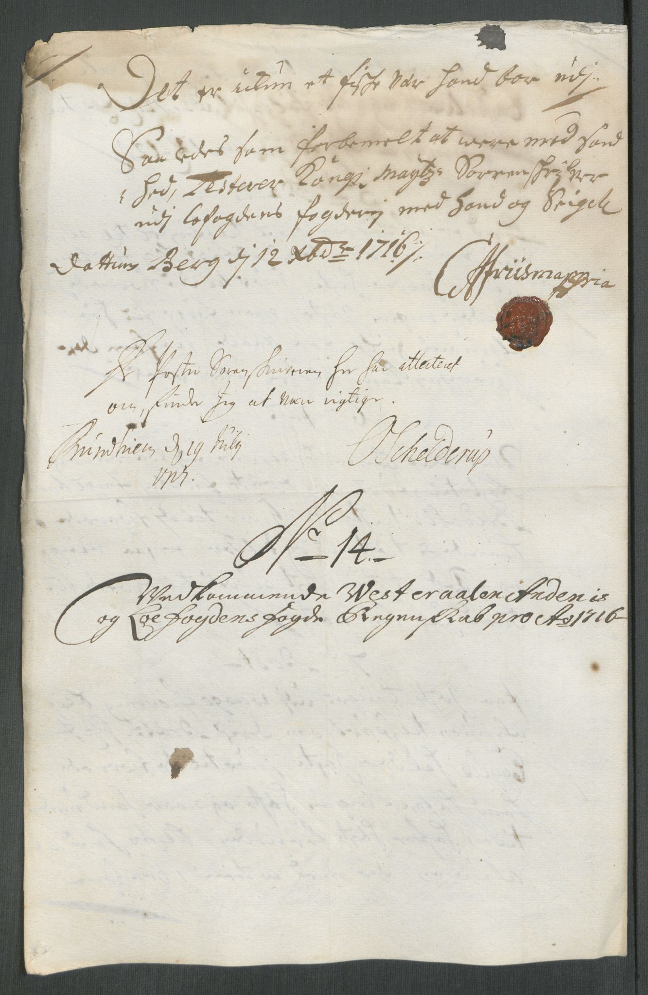 Rentekammeret inntil 1814, Reviderte regnskaper, Fogderegnskap, AV/RA-EA-4092/R67/L4682: Fogderegnskap Vesterålen, Andenes og Lofoten, 1716, p. 113