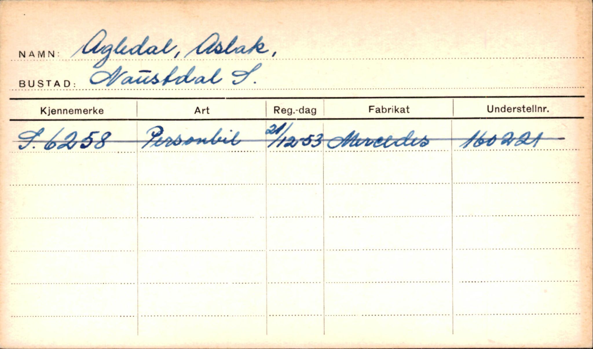 Statens vegvesen, Sogn og Fjordane vegkontor, AV/SAB-A-5301/4/F/L0001C: Eigarregister Fjordane til 1.6.1961, 1930-1961, p. 6
