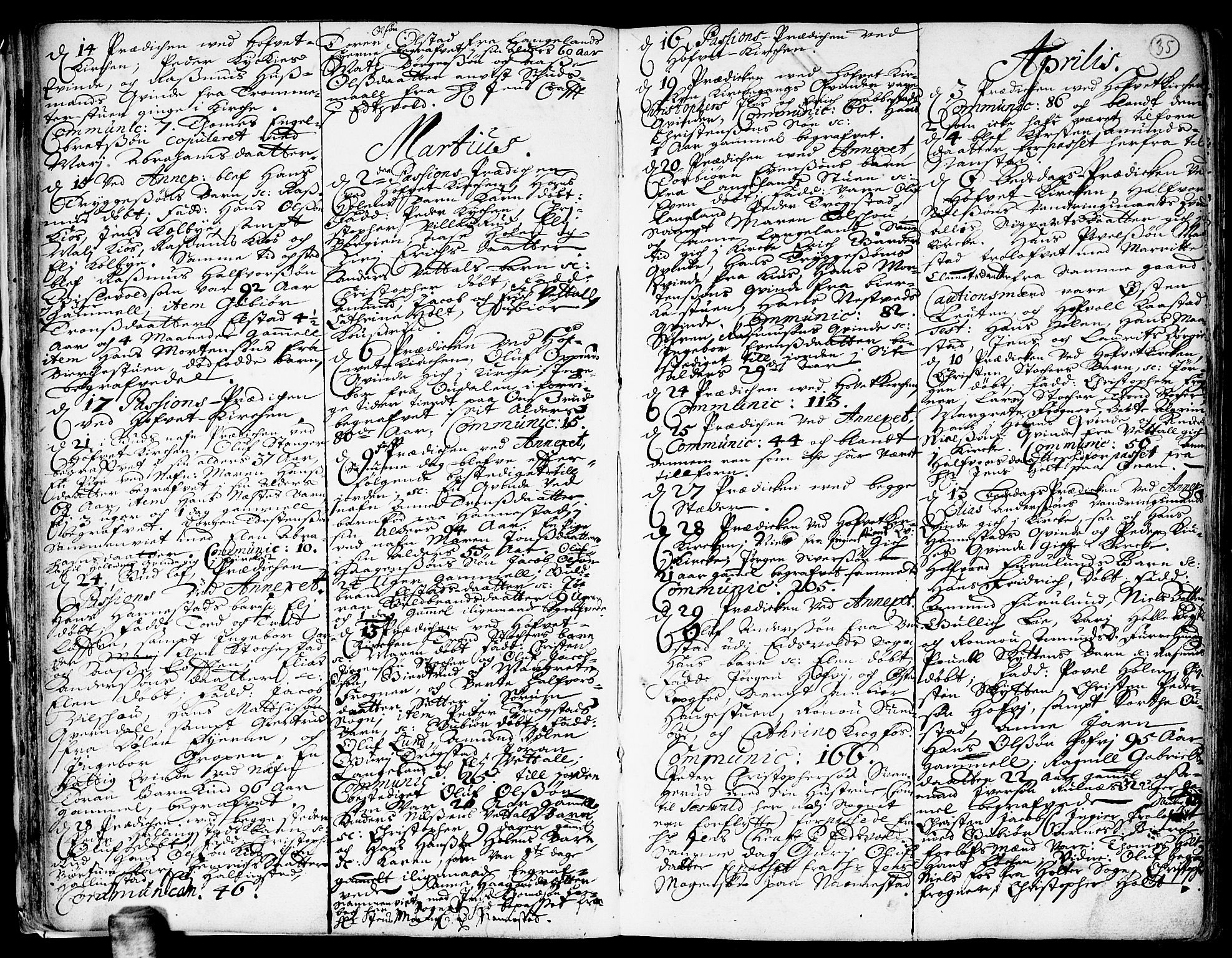 Ullensaker prestekontor Kirkebøker, AV/SAO-A-10236a/F/Fa/L0001: Parish register (official) no. I 1, 1689-1701, p. 35