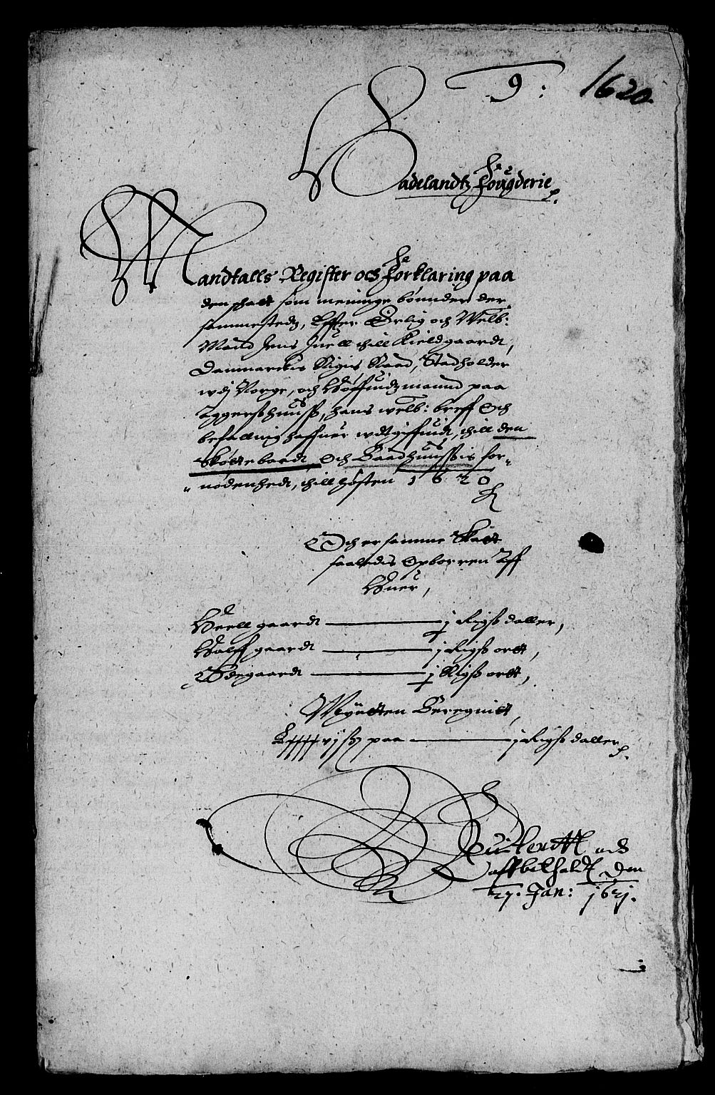 Rentekammeret inntil 1814, Reviderte regnskaper, Lensregnskaper, AV/RA-EA-5023/R/Rb/Rba/L0053: Akershus len, 1619-1620