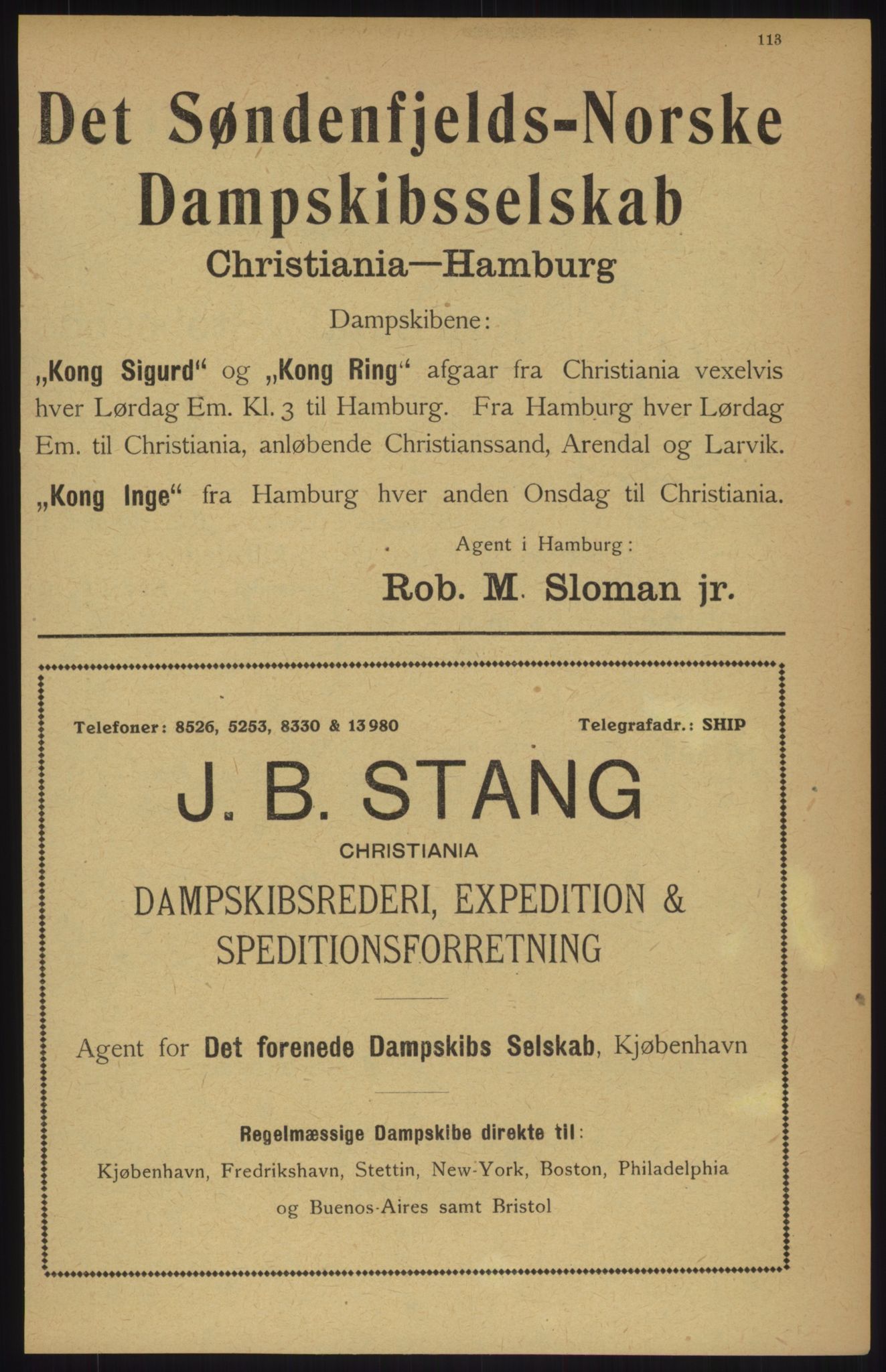 Kristiania/Oslo adressebok, PUBL/-, 1914, p. 113