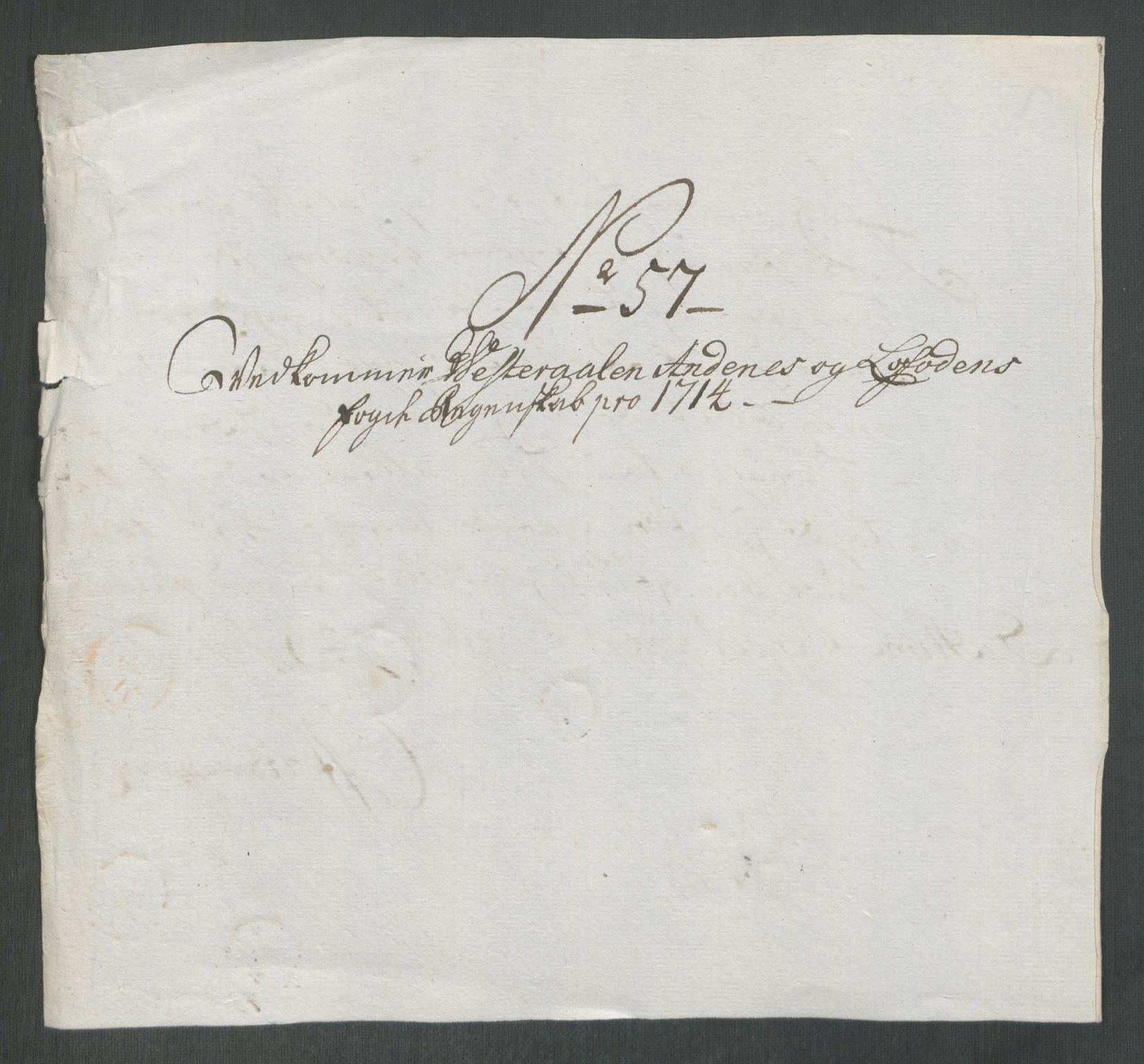 Rentekammeret inntil 1814, Reviderte regnskaper, Fogderegnskap, AV/RA-EA-4092/R67/L4680: Fogderegnskap Vesterålen, Andenes og Lofoten, 1714, p. 270