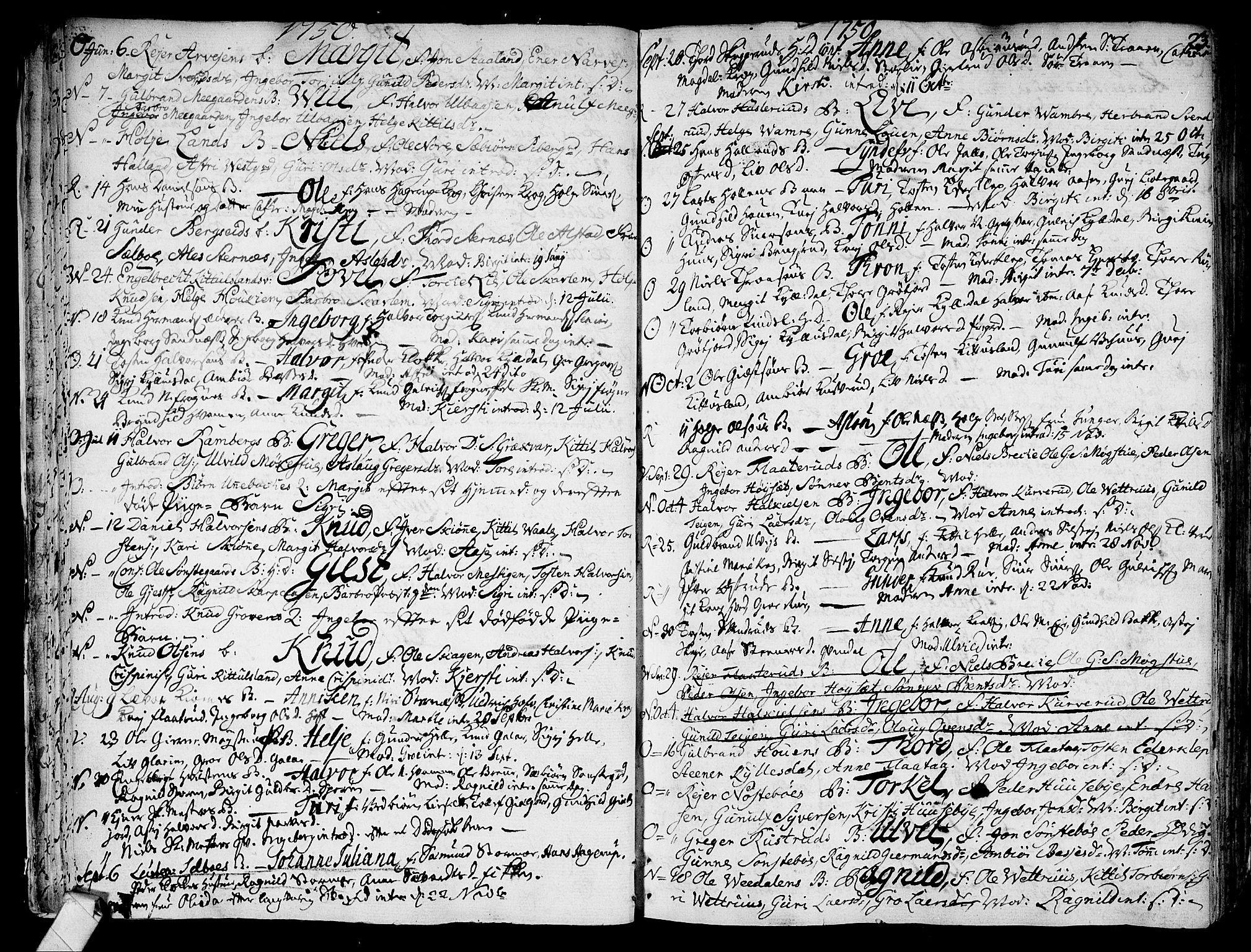 Rollag kirkebøker, AV/SAKO-A-240/F/Fa/L0003: Parish register (official) no. I 3, 1743-1778, p. 23