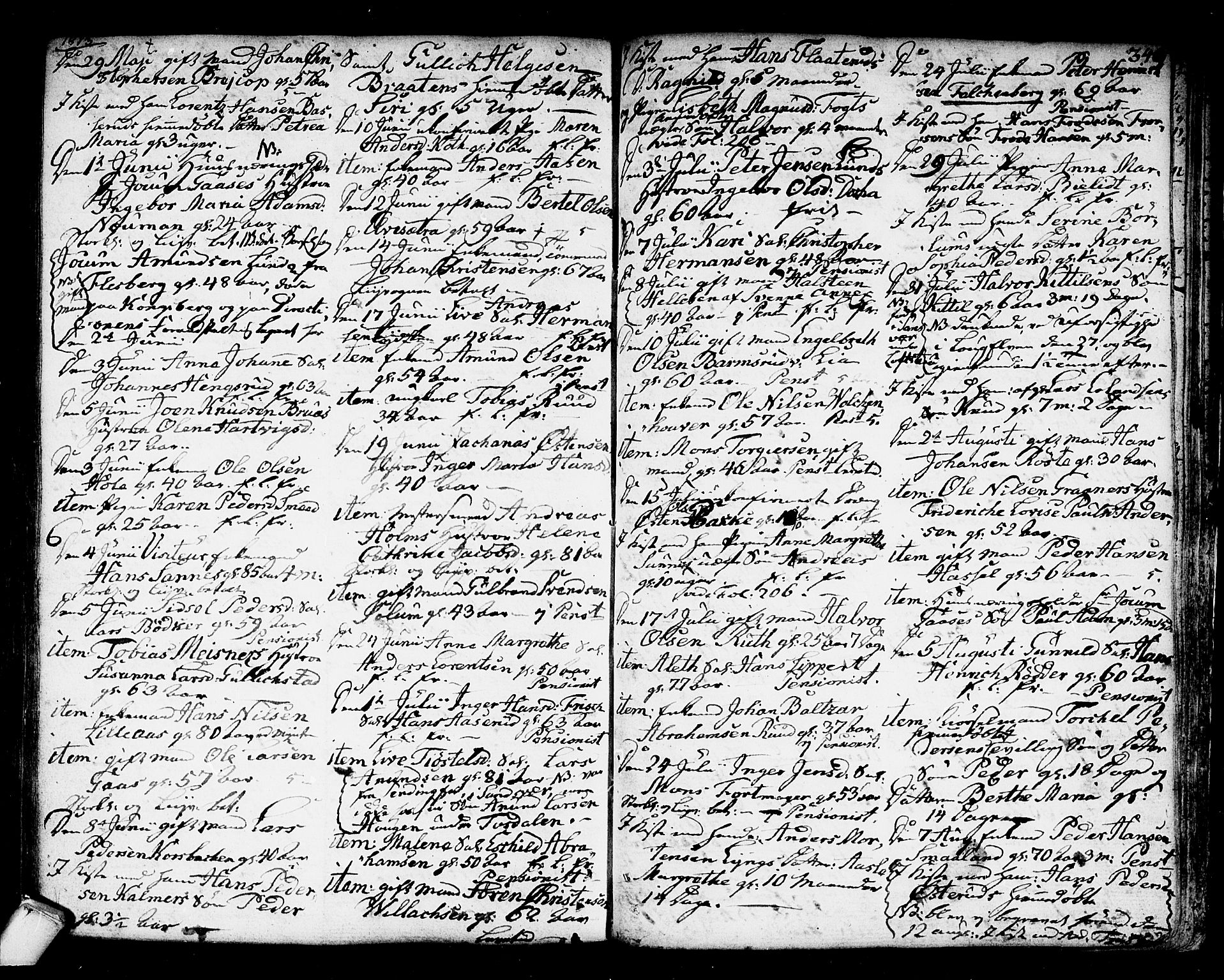 Kongsberg kirkebøker, SAKO/A-22/F/Fa/L0007: Parish register (official) no. I 7, 1795-1816, p. 349