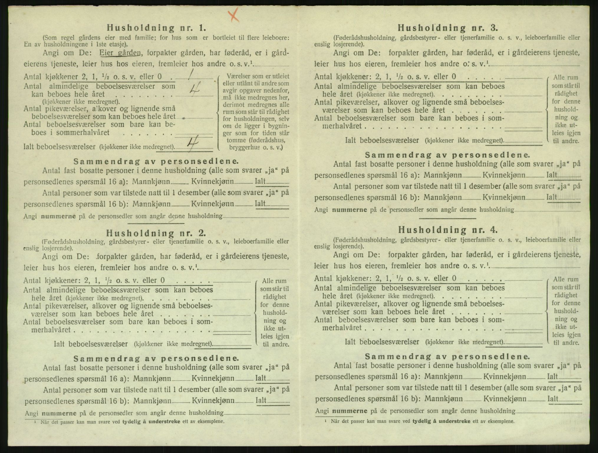 SAST, 1920 census for Klepp, 1920, p. 1179