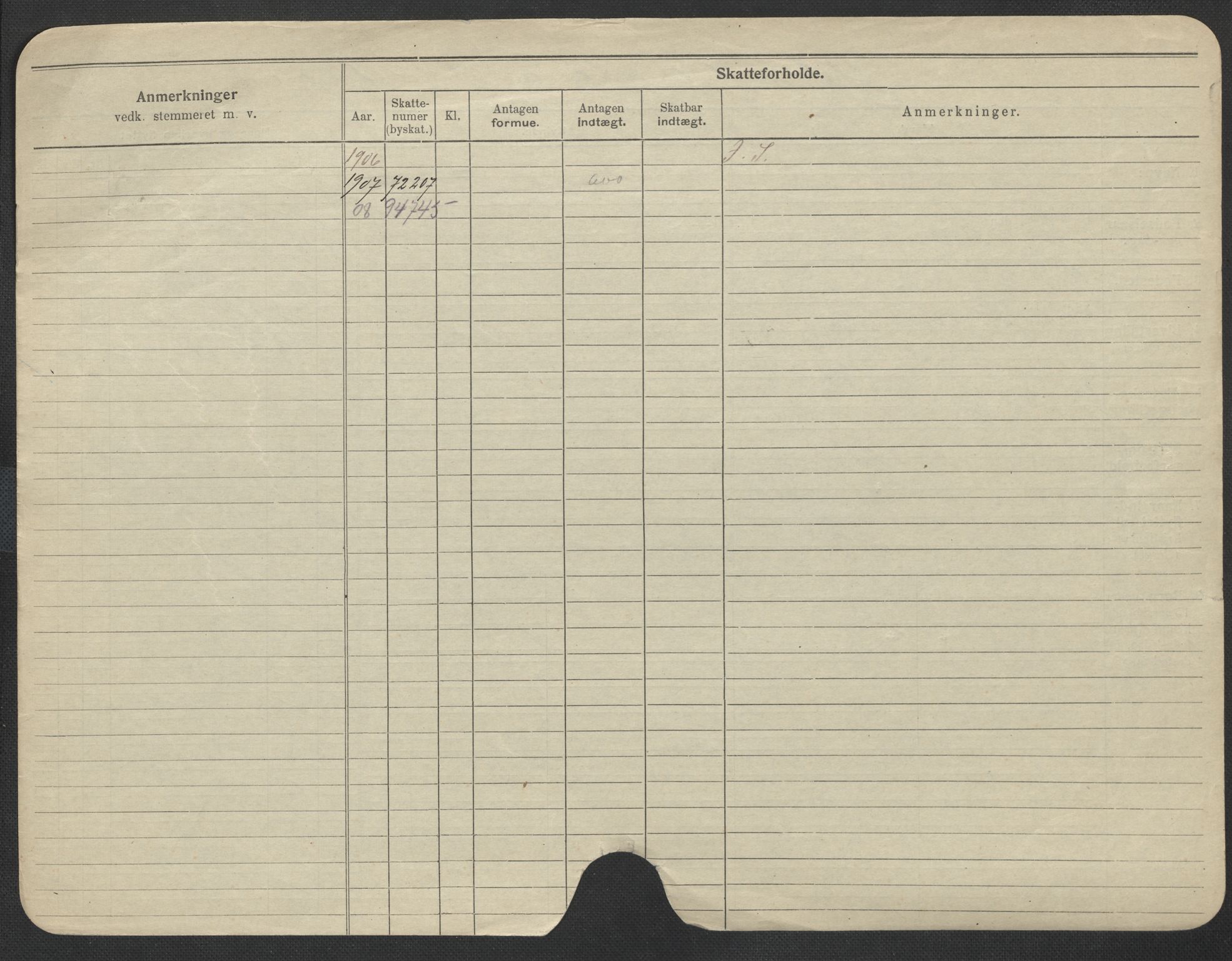 Oslo folkeregister, Registerkort, SAO/A-11715/F/Fa/Fac/L0009: Menn, 1906-1914, p. 864b