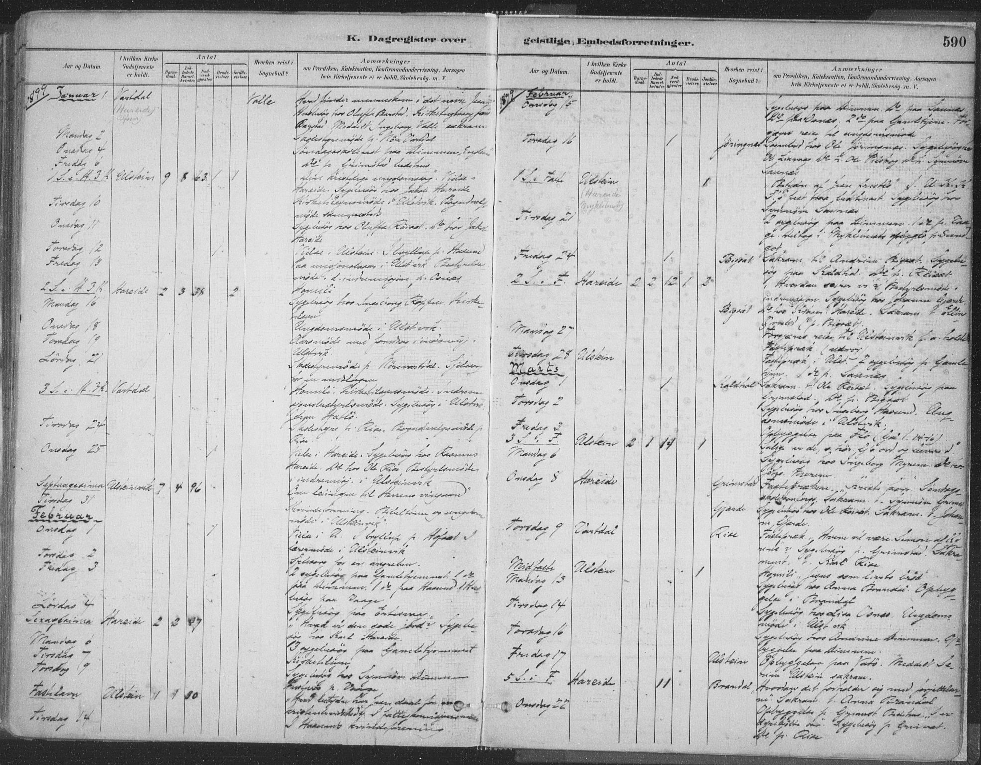 Ministerialprotokoller, klokkerbøker og fødselsregistre - Møre og Romsdal, AV/SAT-A-1454/509/L0106: Parish register (official) no. 509A04, 1883-1922, p. 590