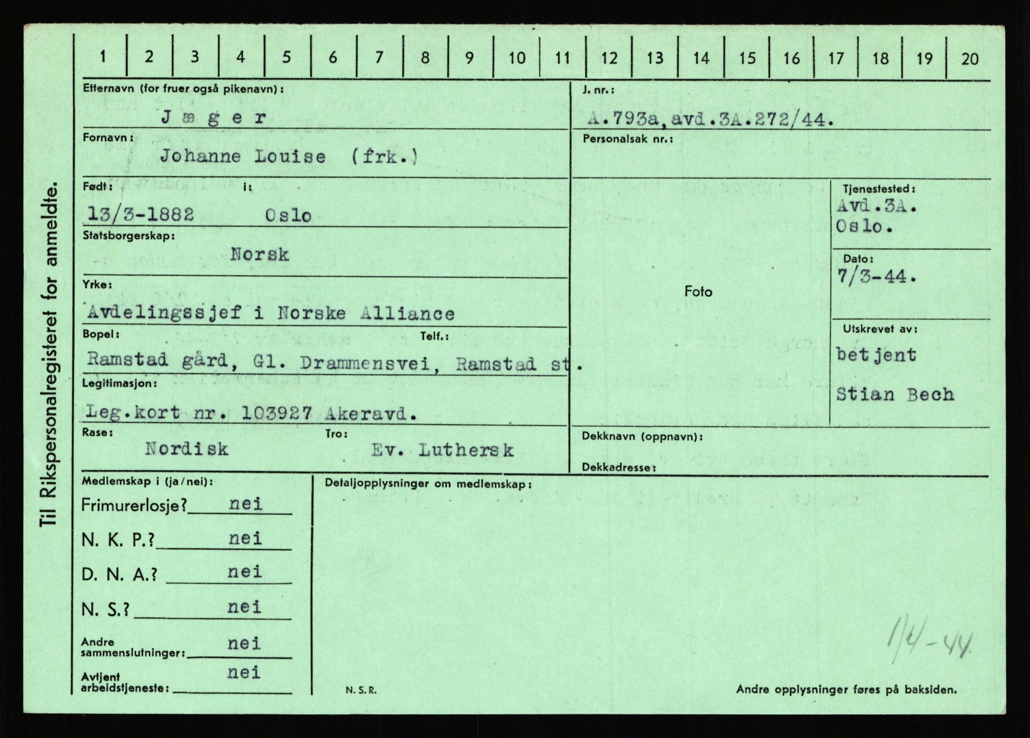 Statspolitiet - Hovedkontoret / Osloavdelingen, AV/RA-S-1329/C/Ca/L0008: Johan(nes)sen - Knoph, 1943-1945, p. 2650